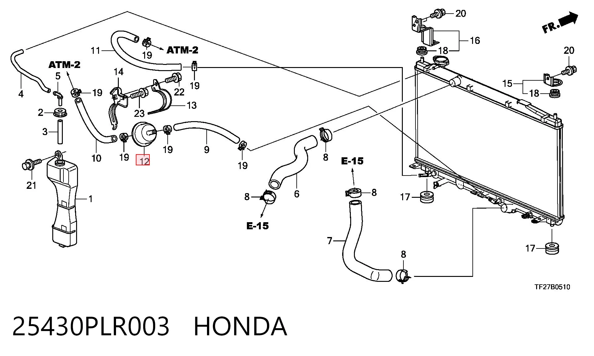 25430PLR003 Honda Filtr automatycznej skrzyni biegów