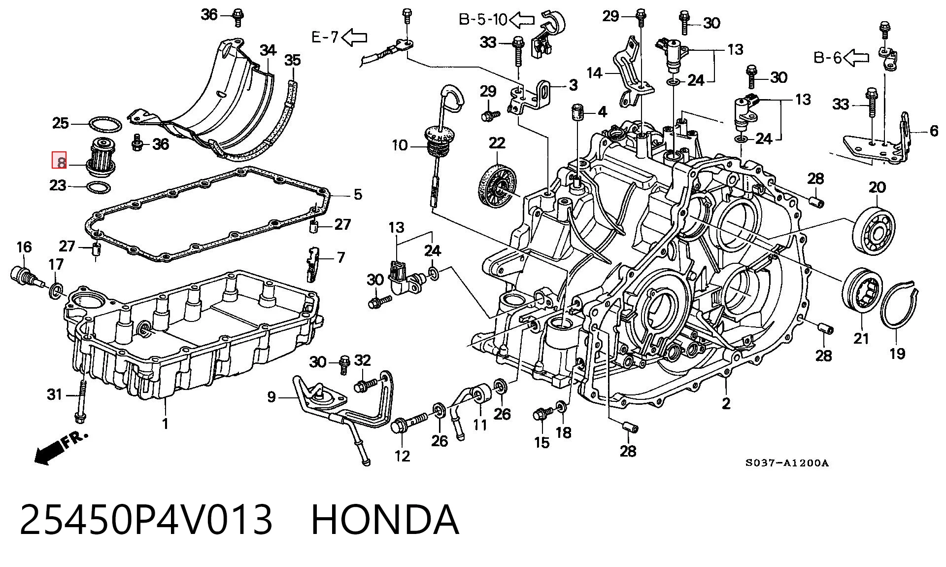 25450P4V013 Honda Filtr automatycznej skrzyni biegów