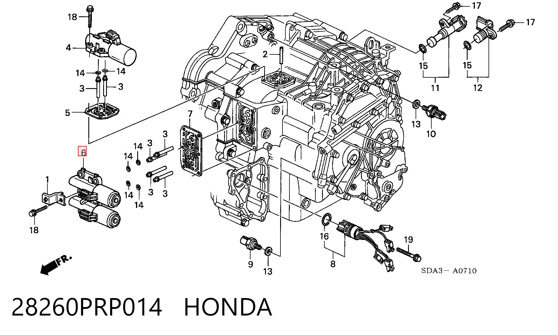 Solenoid automatycznej skrzyni biegów do Honda Accord VIII CU
