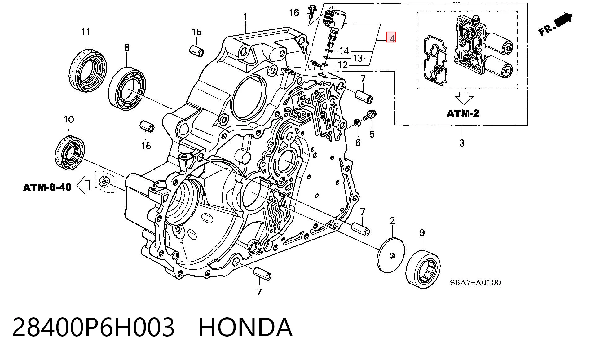Solenoid automatycznej skrzyni biegów do Honda Accord VI CG