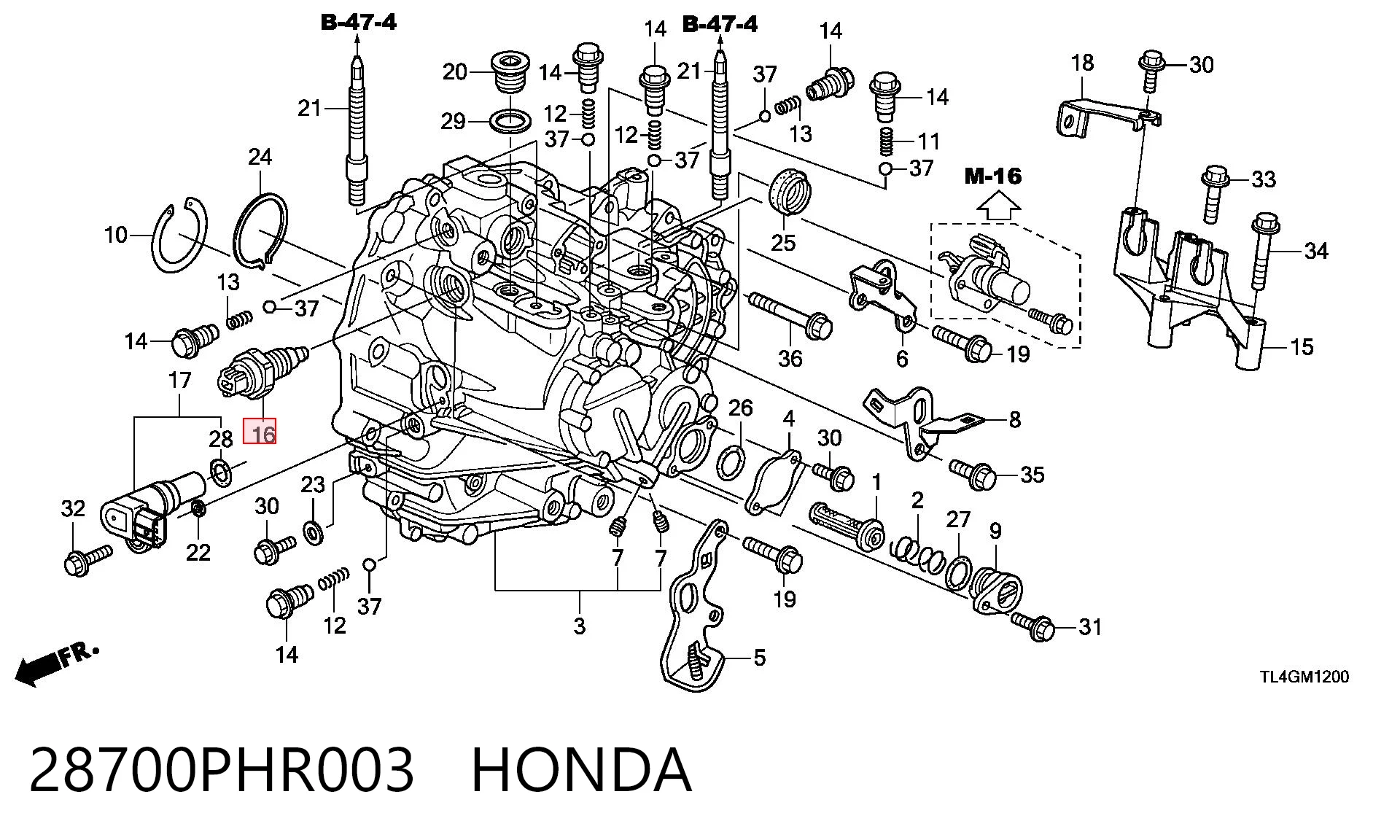  Czujnik włączania światła cofania Honda STREAM 