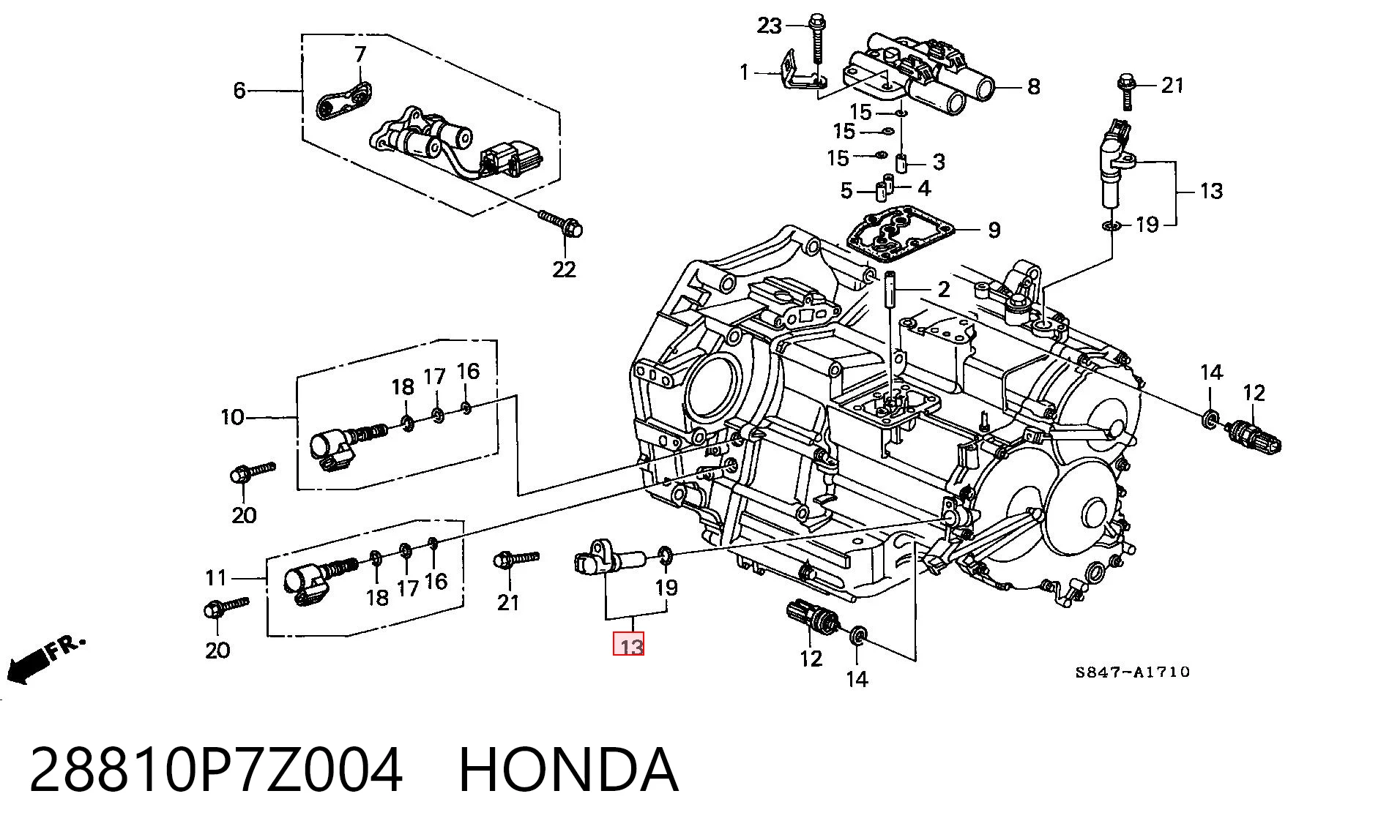 28810P7Z004 Honda Czujnik prędkości