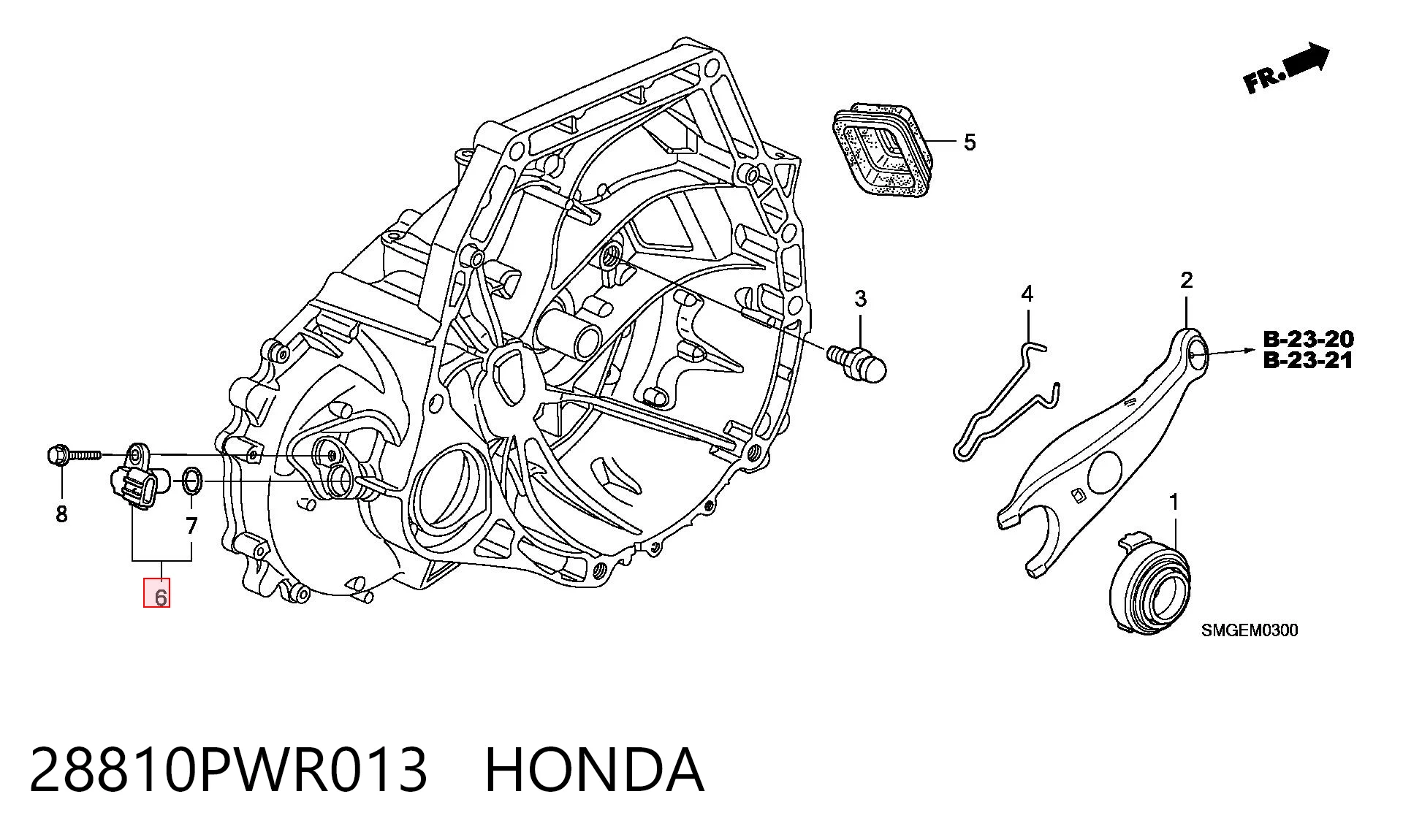 28810PWR013 Honda Czujnik prędkości