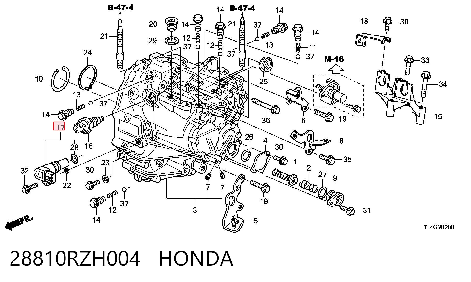 28810RZH004 Honda 