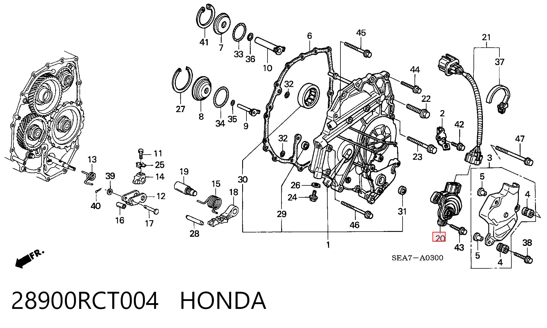 28900RCT004 Honda Aktuator zmiany biegów