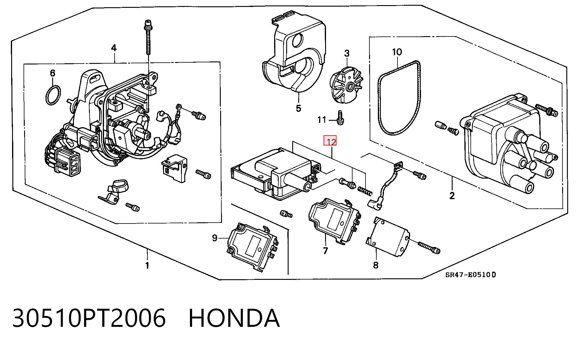 30510PT2006 Honda Cewka zapłonowa