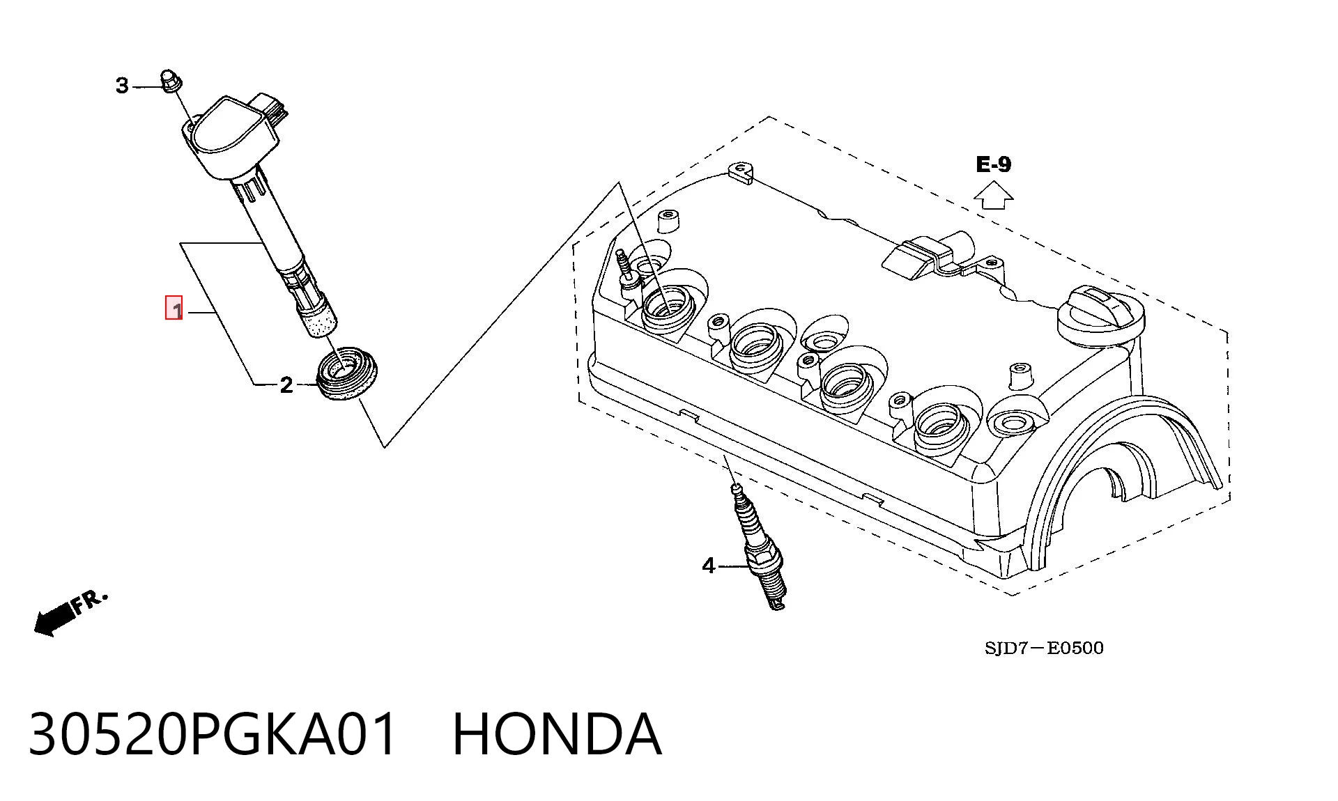 30520PGKA01 Honda Cewka zapłonowa