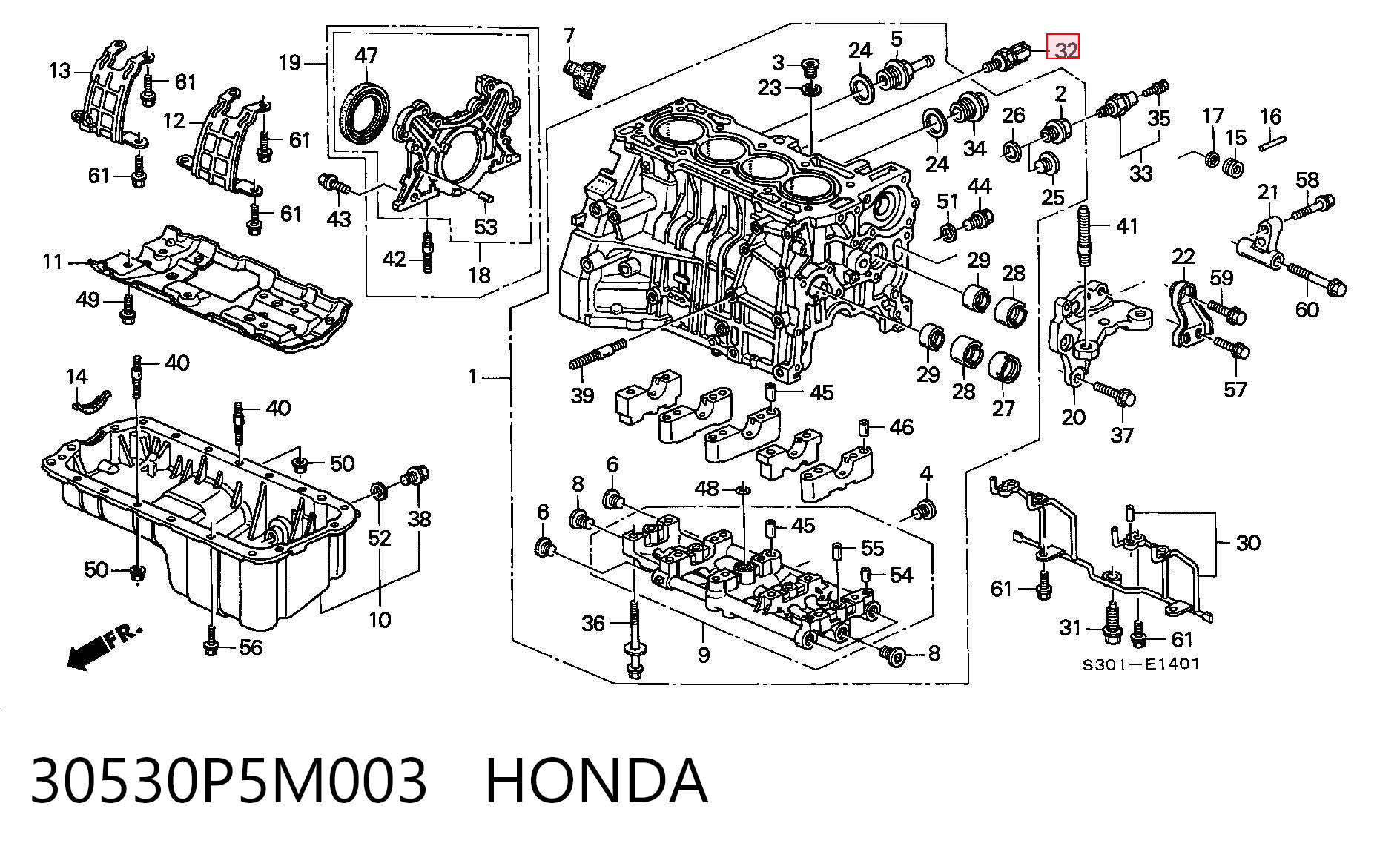 Do koszyka Czujnik stukowy (czujnik spalania stukowego) Honda Accord VI CG