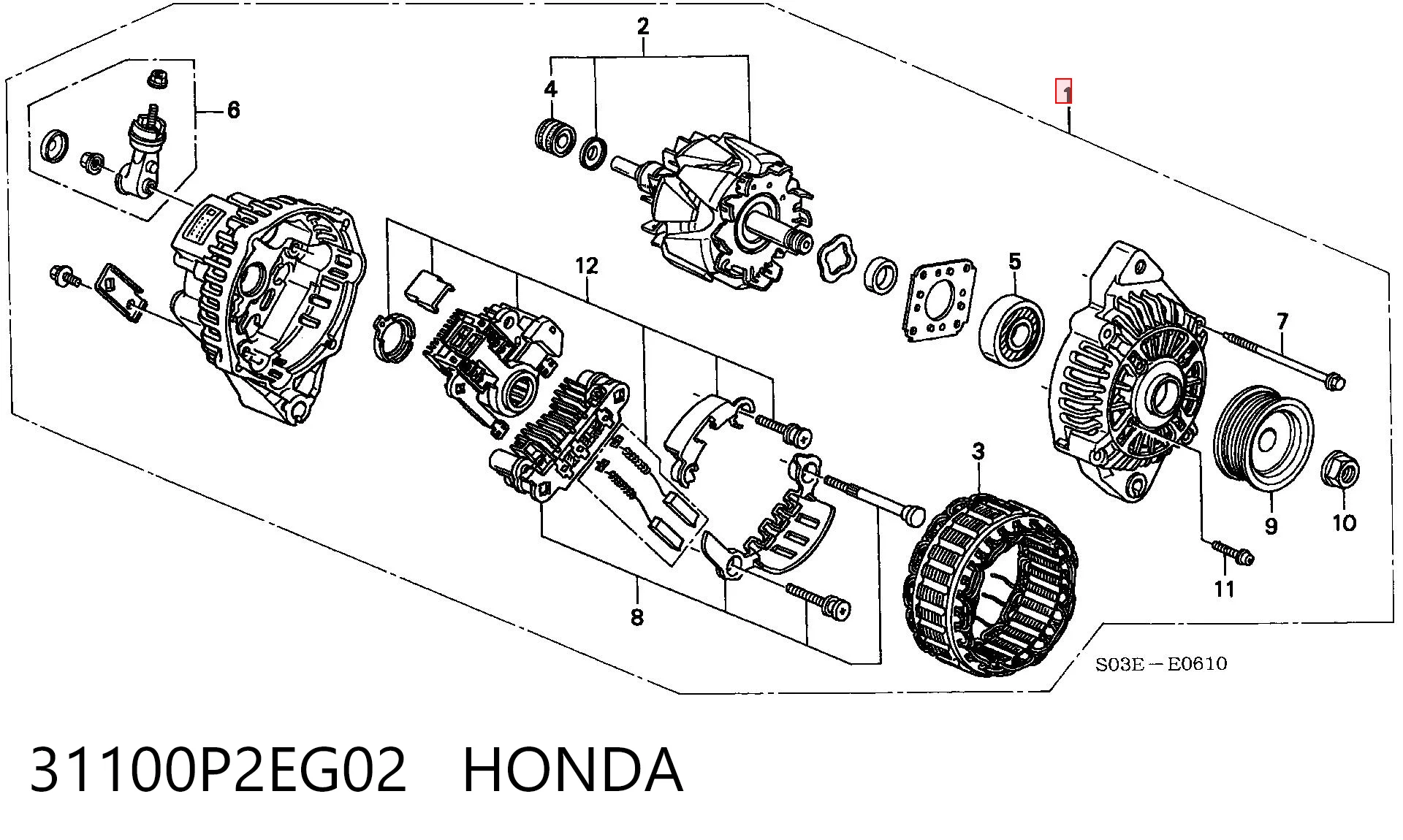  Alternator Honda HR-V 