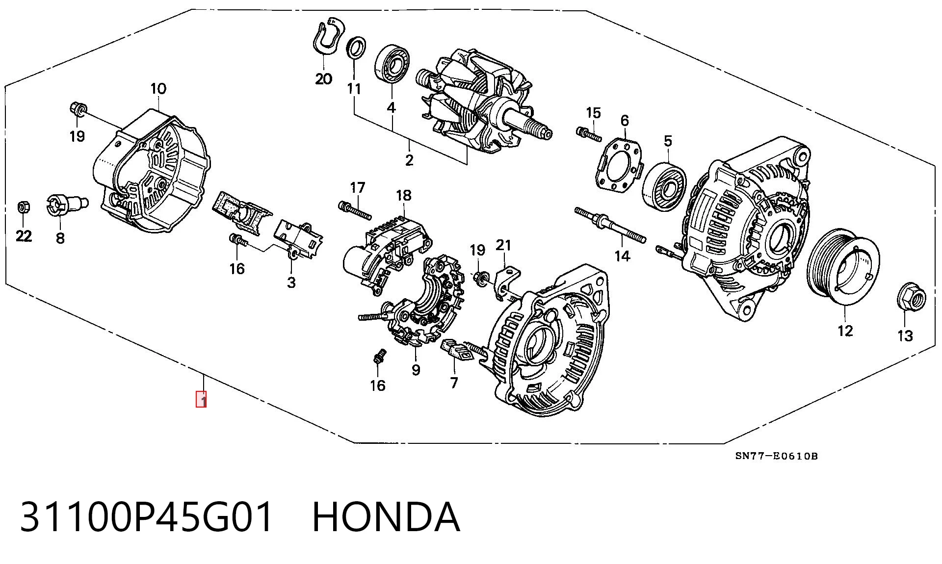 Alternator do Honda Accord V CC7