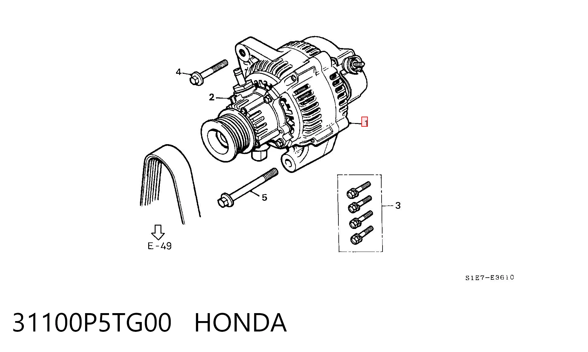 Alternator Honda Accord V sedana (CE, CF) (1996 - 1998) cena, od 62,70 USD