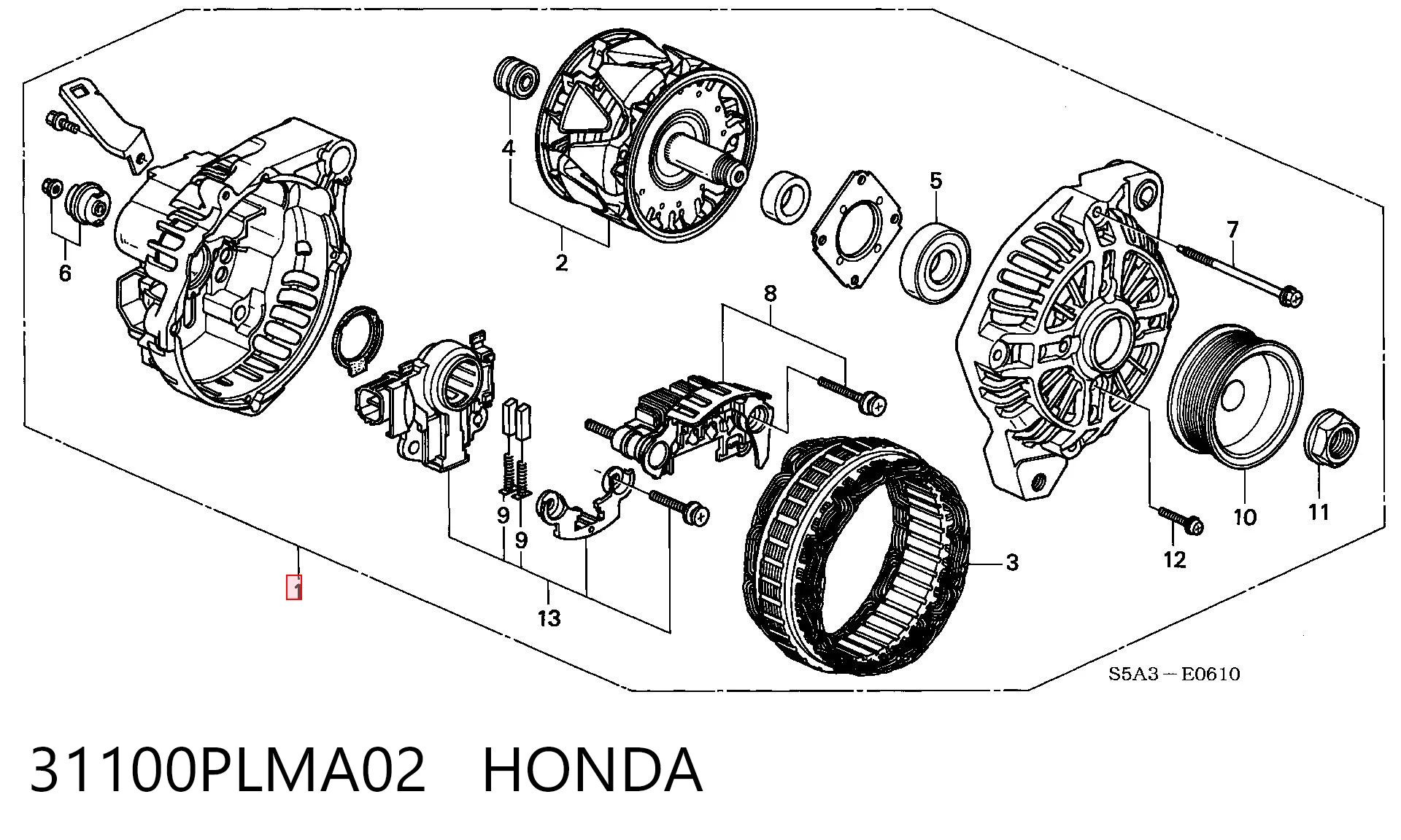 31100PLMA02 Honda Alternator