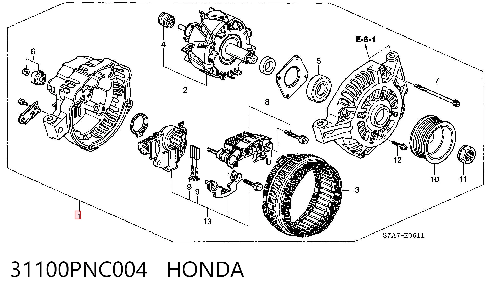 31100PNC004 Honda Alternator