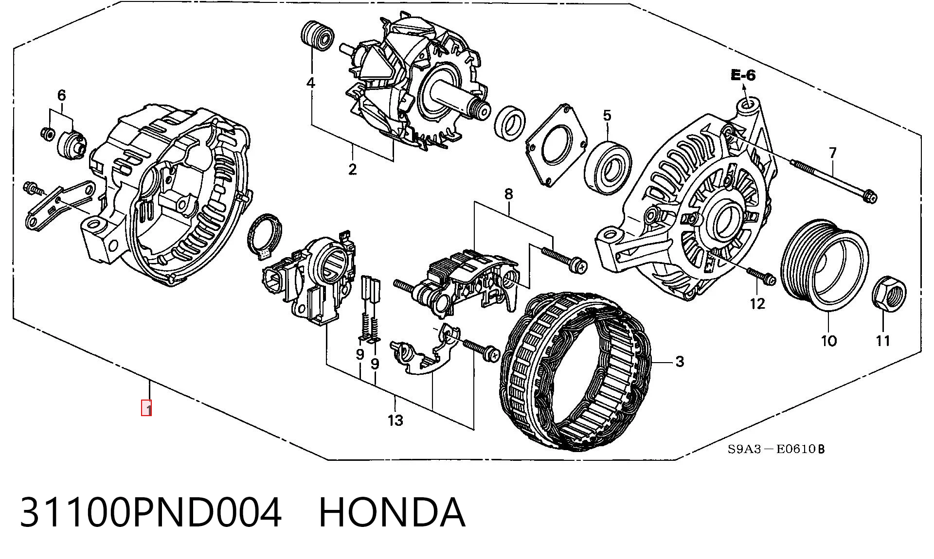 31100PND004 Honda Alternator