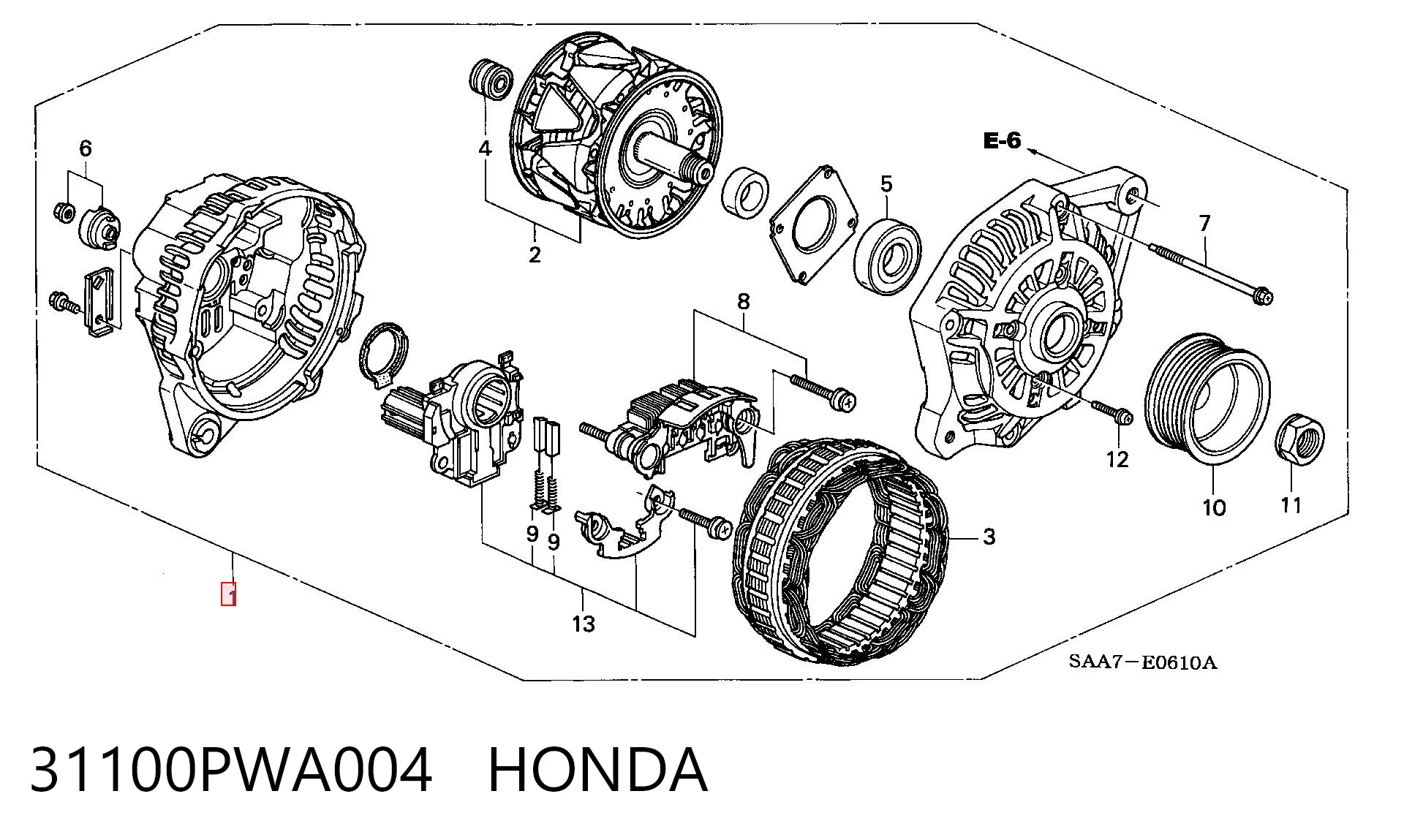 31100PWA004 Honda Alternator