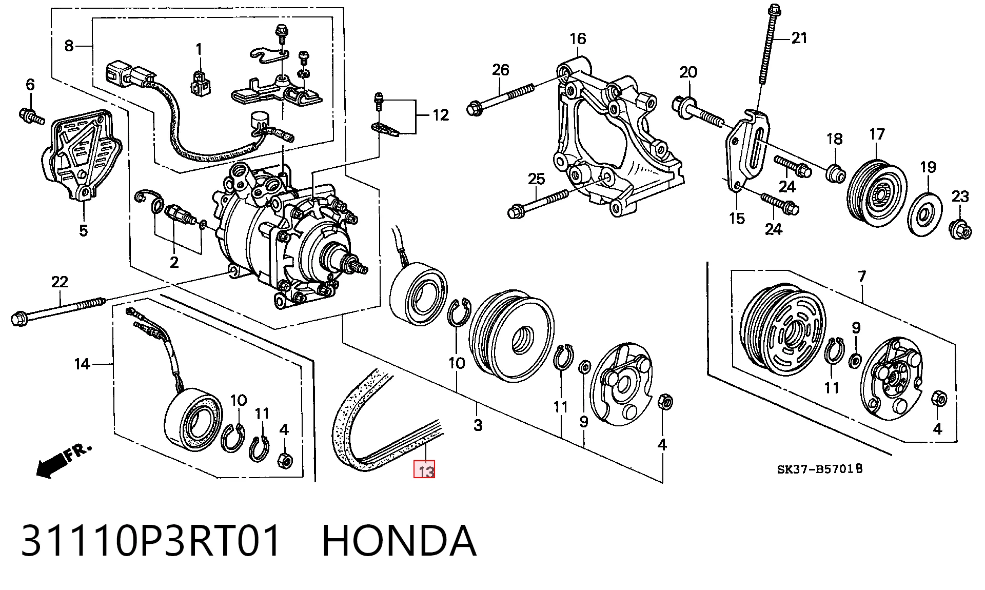 31110P3RT01 Honda