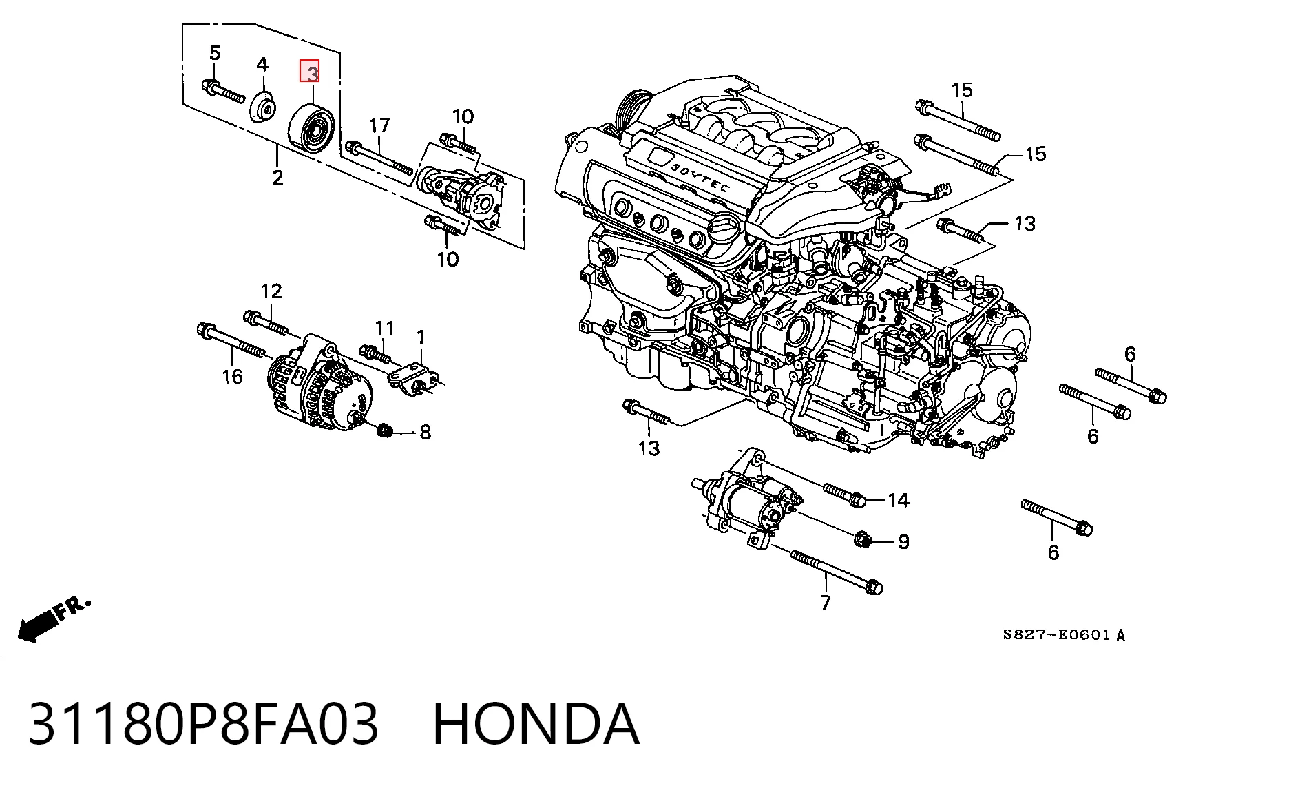 Rolka napinacza paska napędowego do Honda Accord CG