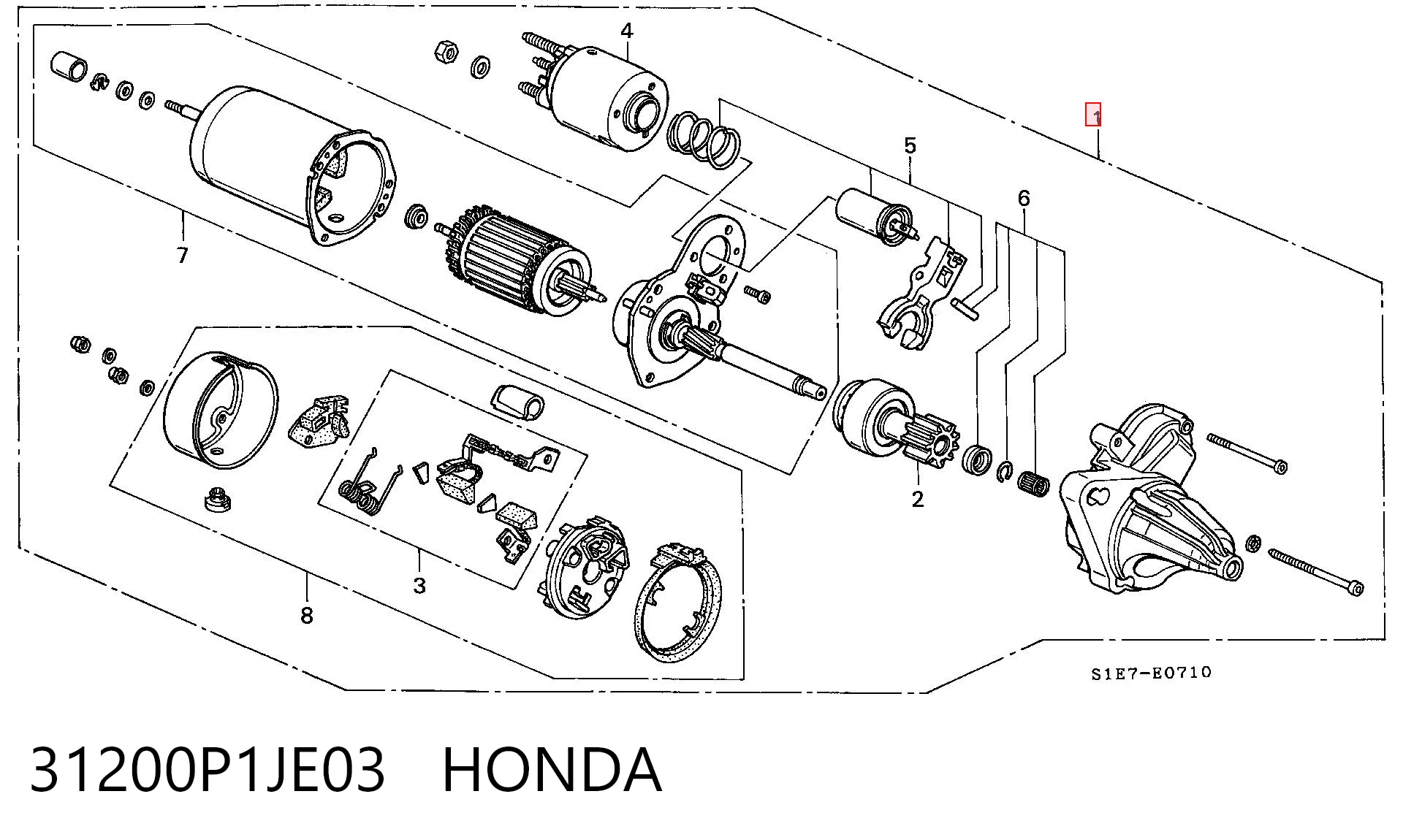 Rozrusznik Honda Civic VI