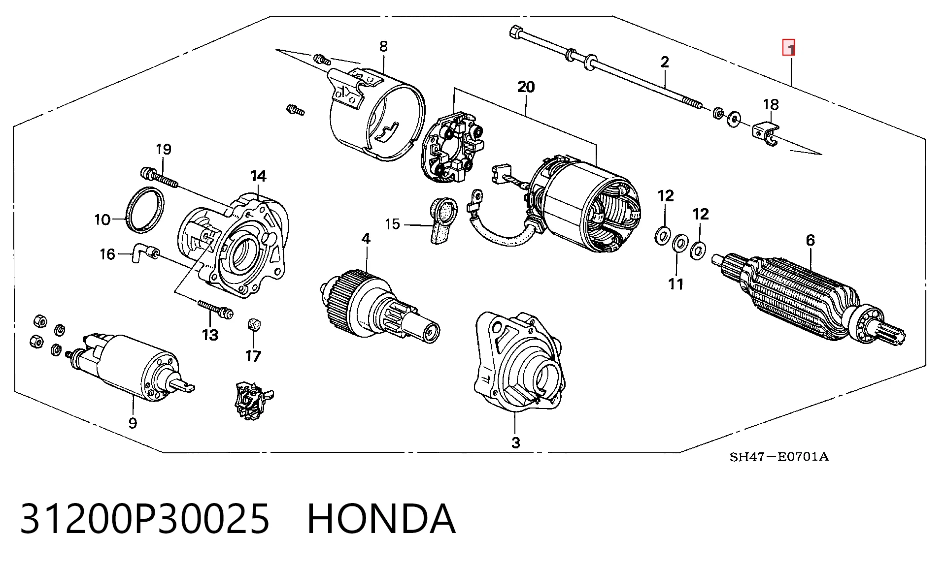  Rozrusznik Honda Civic 5