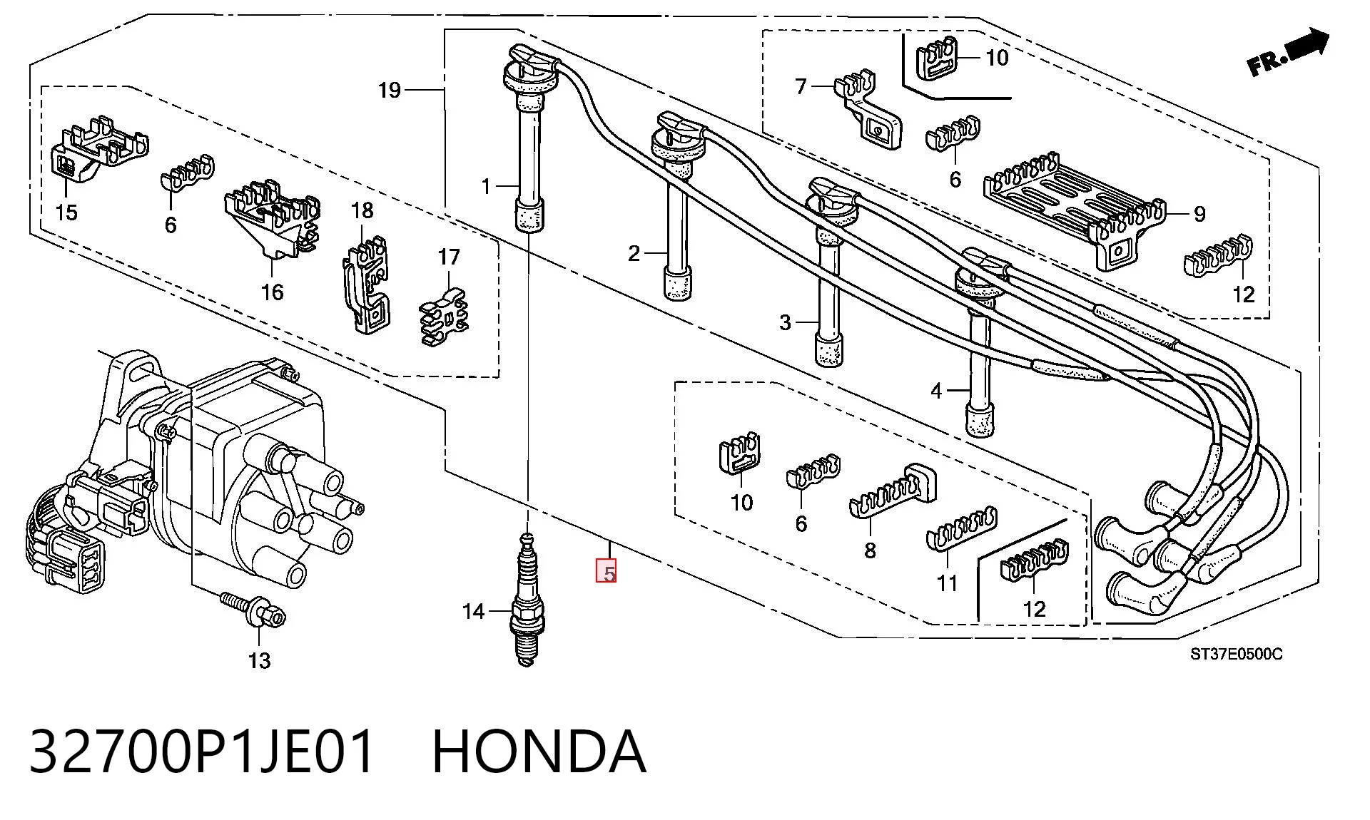 Zestaw przewodów wysokiego napięcia Honda Civic VII hatchback (EU, EP, EV) (2000 - 2006) cena, od 34,50 USD