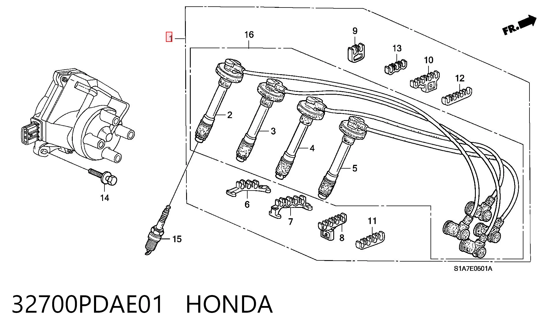 Do koszyka Zestaw przewodów wysokiego napięcia Honda Civic VII EU, EP, EV