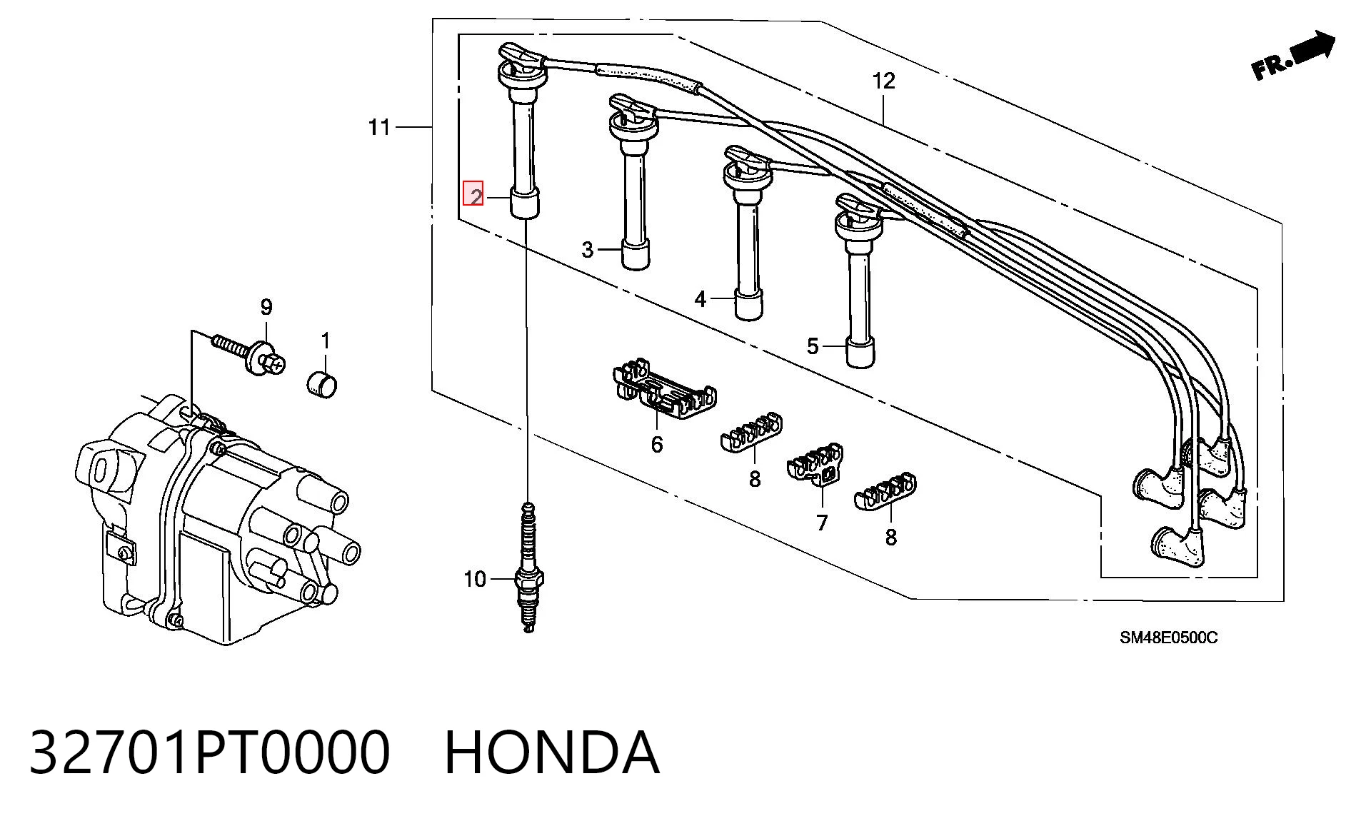 Do koszyka Zestaw przewodów wysokiego napięcia Honda Prelude V BB