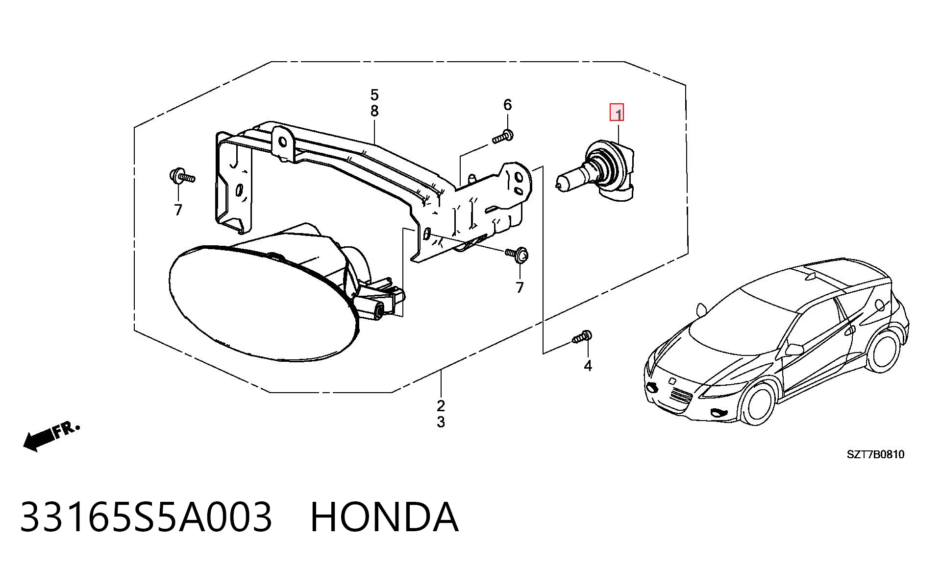 33165S5A003 Honda Żarówka