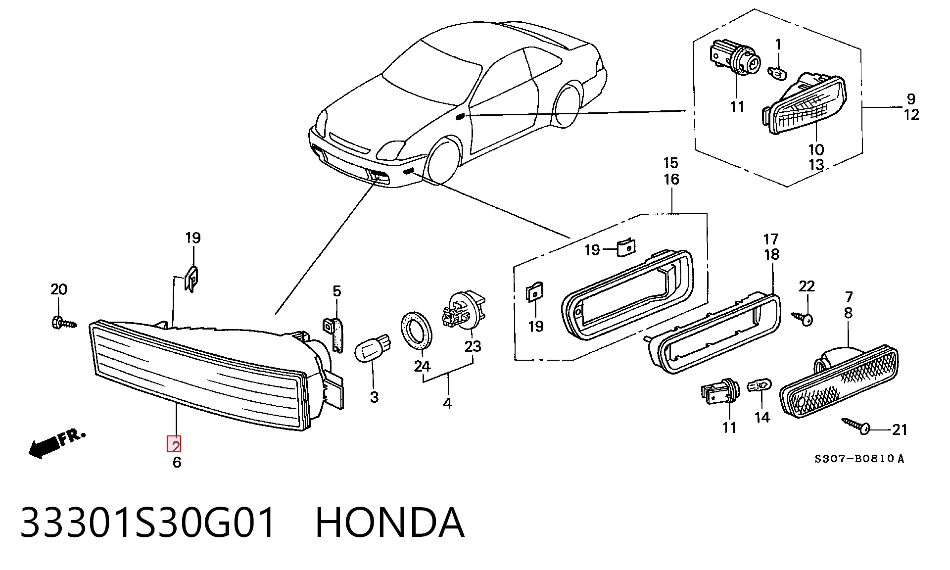 Kupić Kierunkowskaz prawy Honda Prelude V BB w dobrej cenie