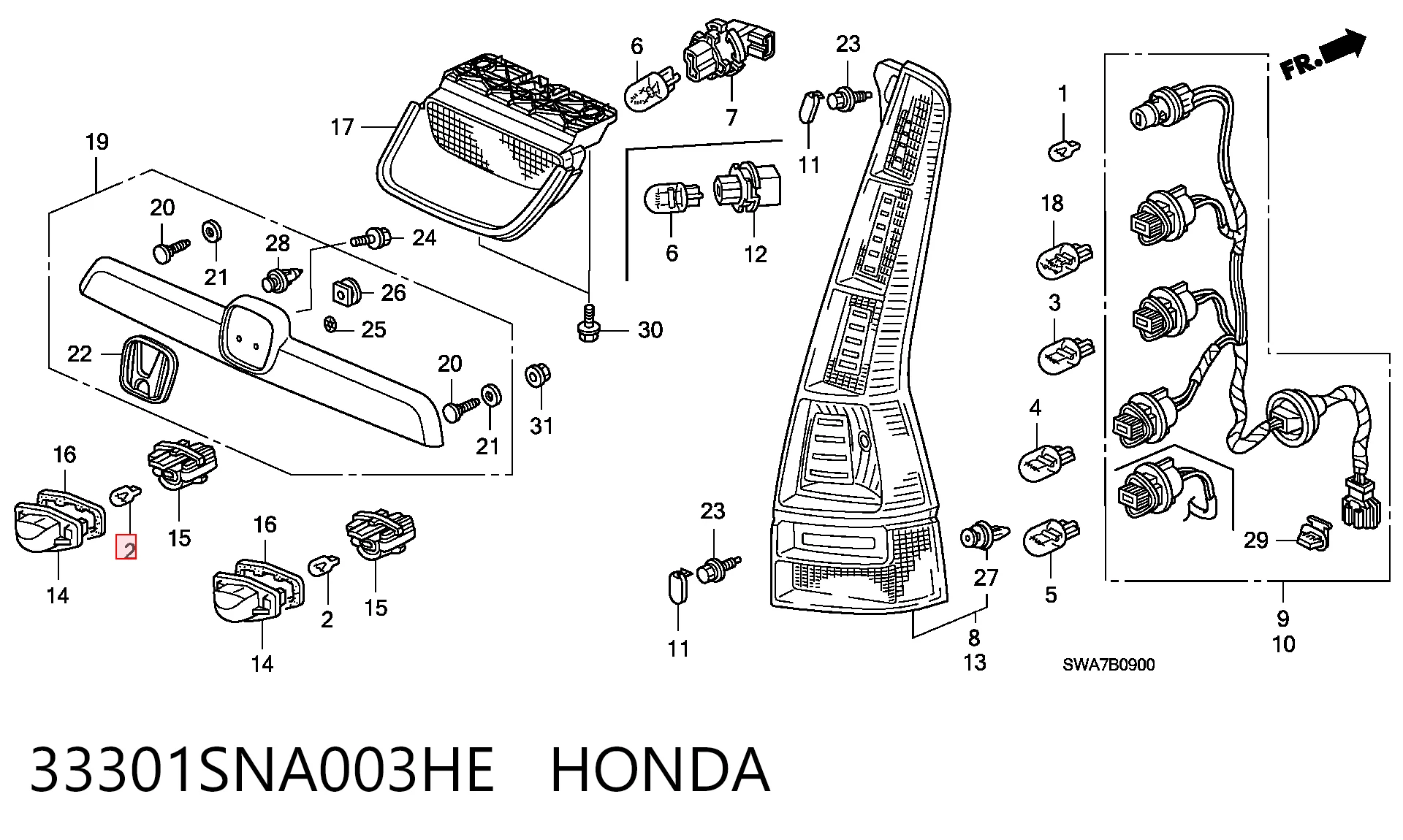 33301SNA003HE Honda