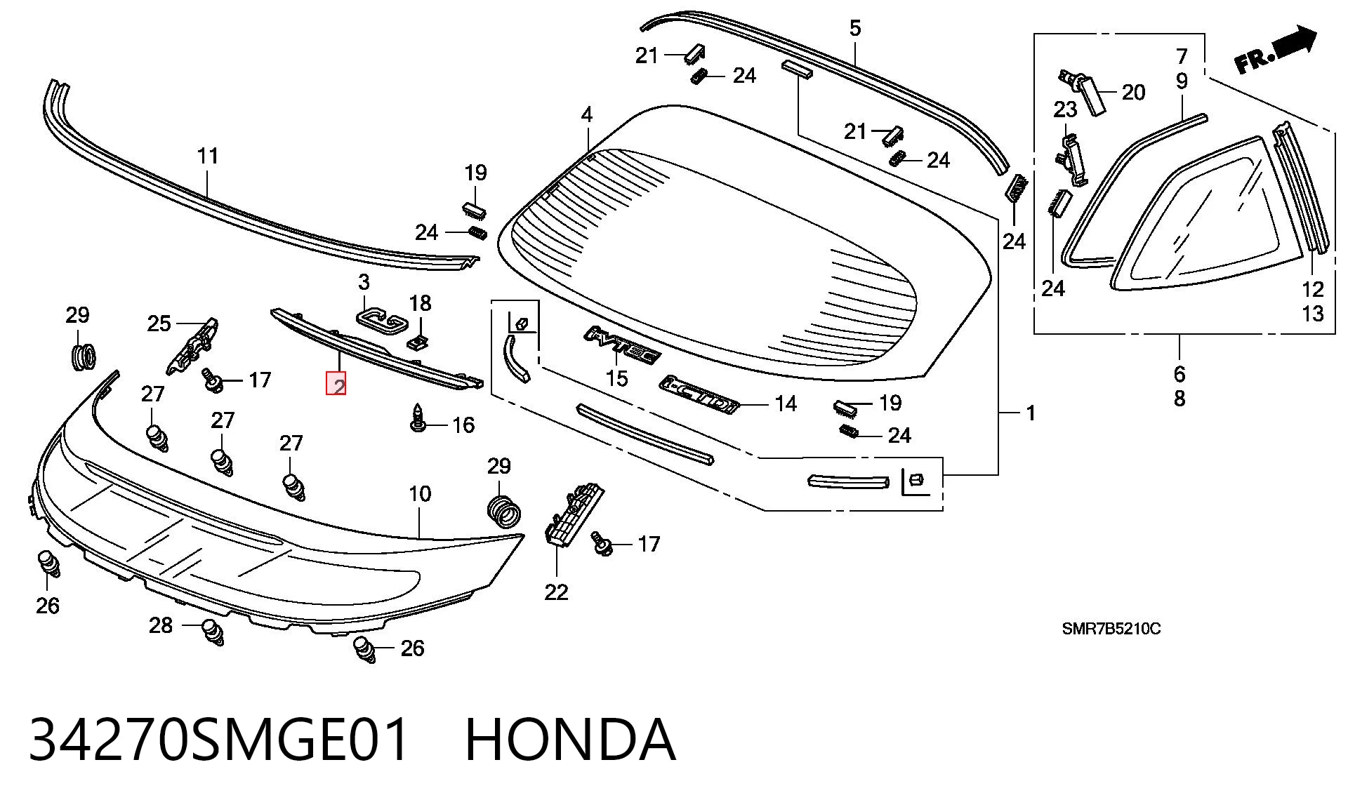 34270SMGE01 Honda