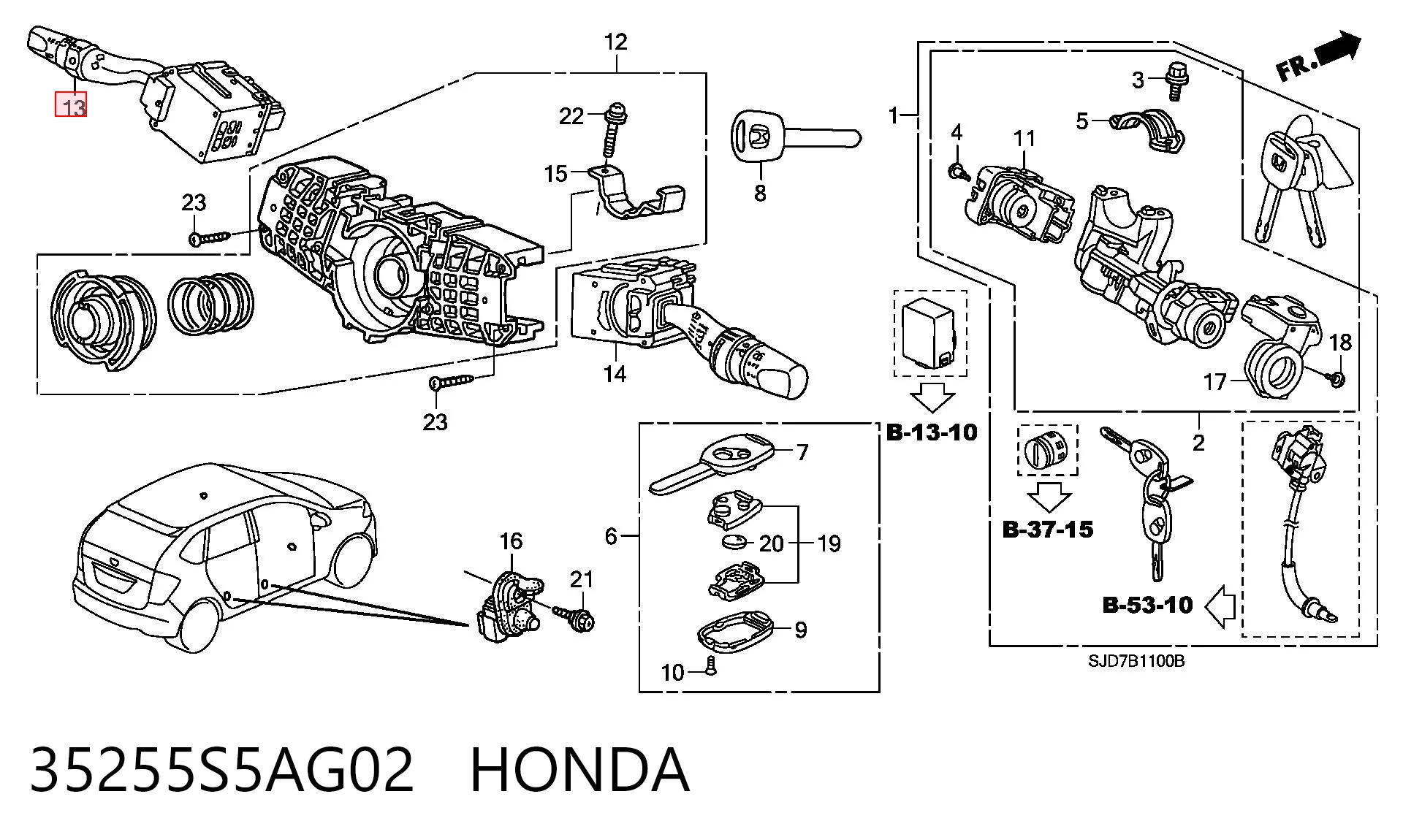 35255S5AG02 Honda