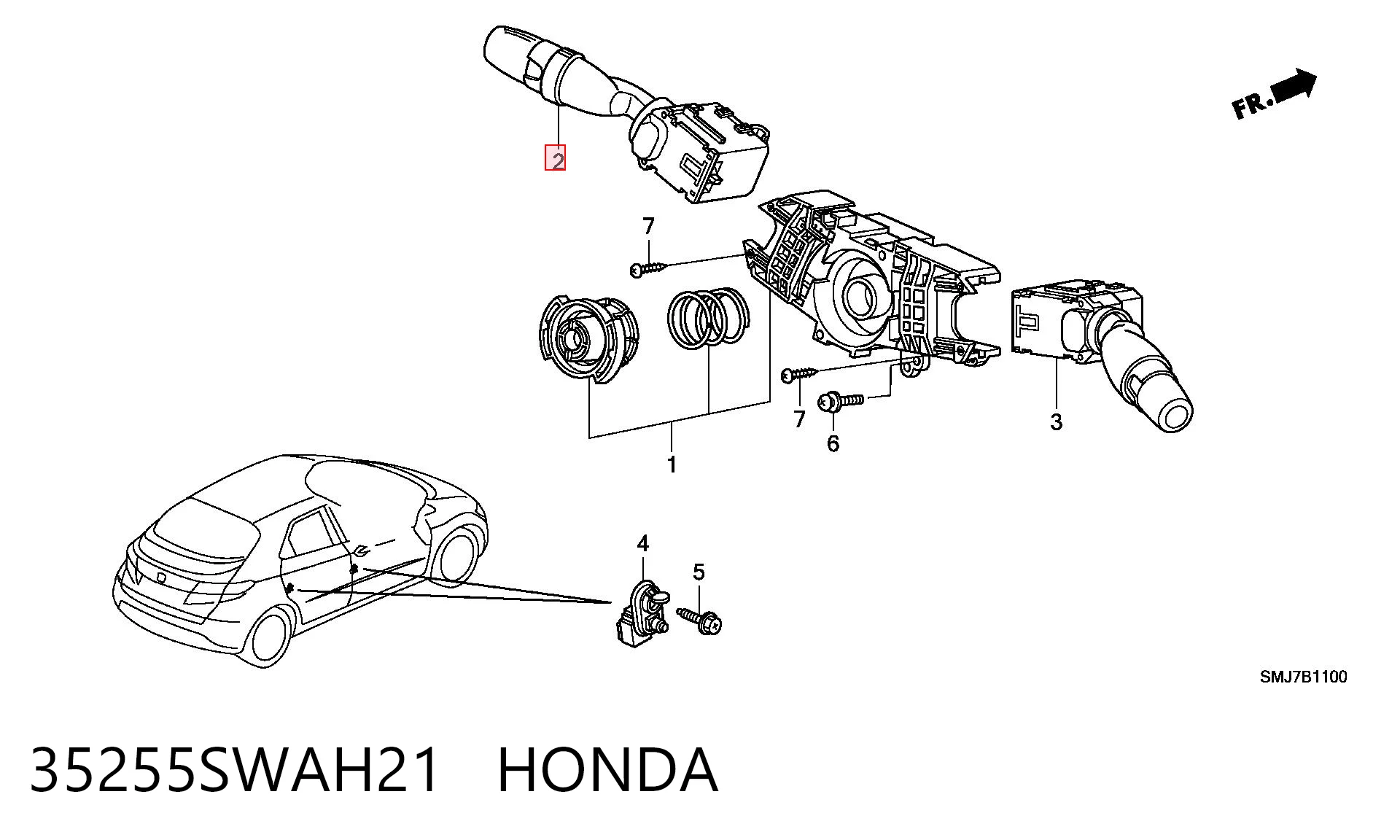 35255SWAH21 Honda