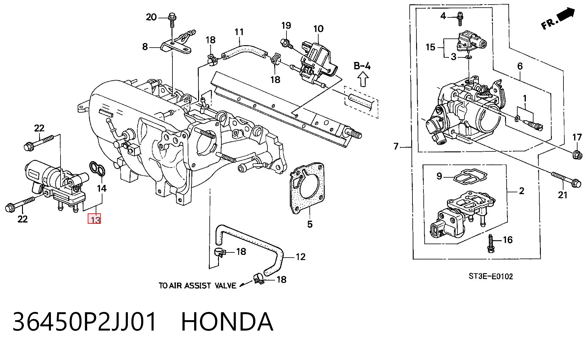 36450P2JJ01 Honda Regulator biegu jałowego