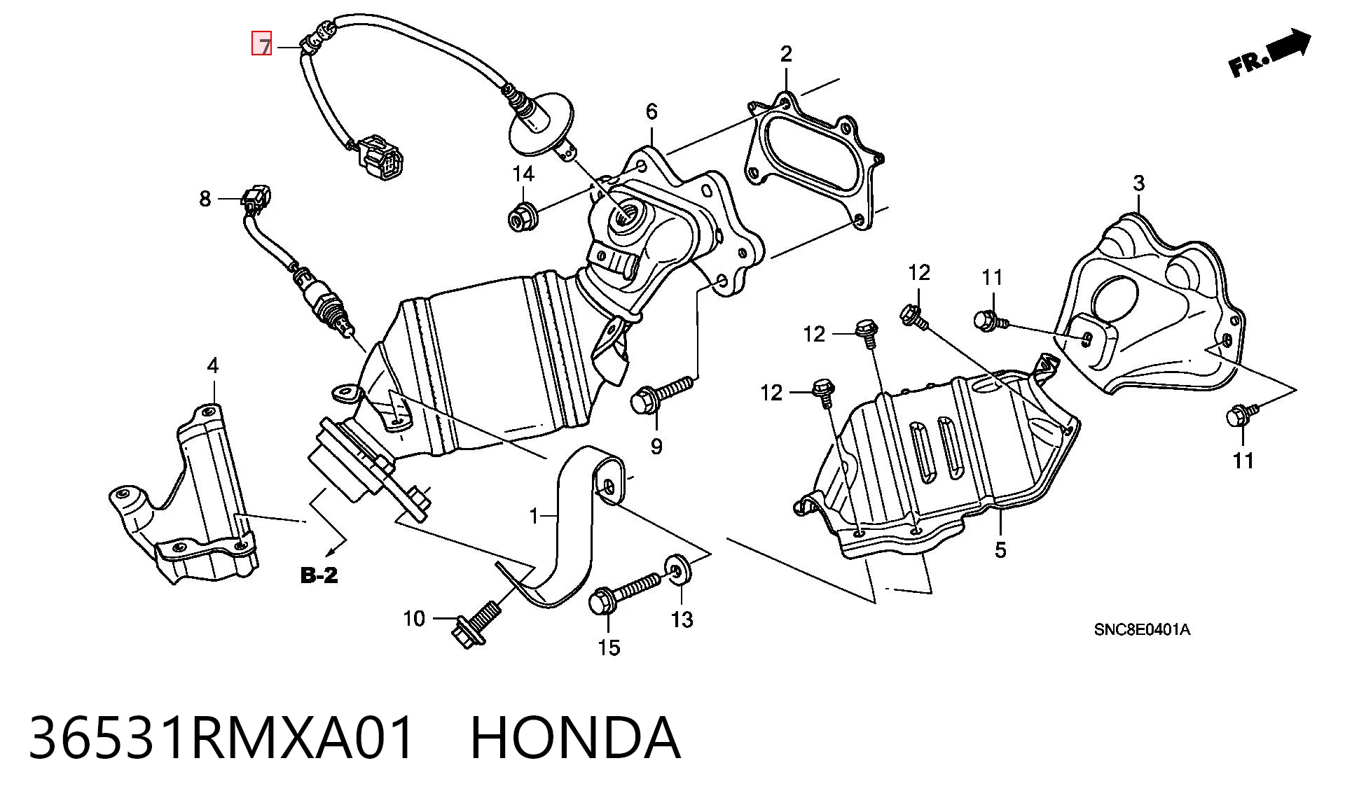 36531RMXA01 Honda Sonda lambda, czujnik tlenu