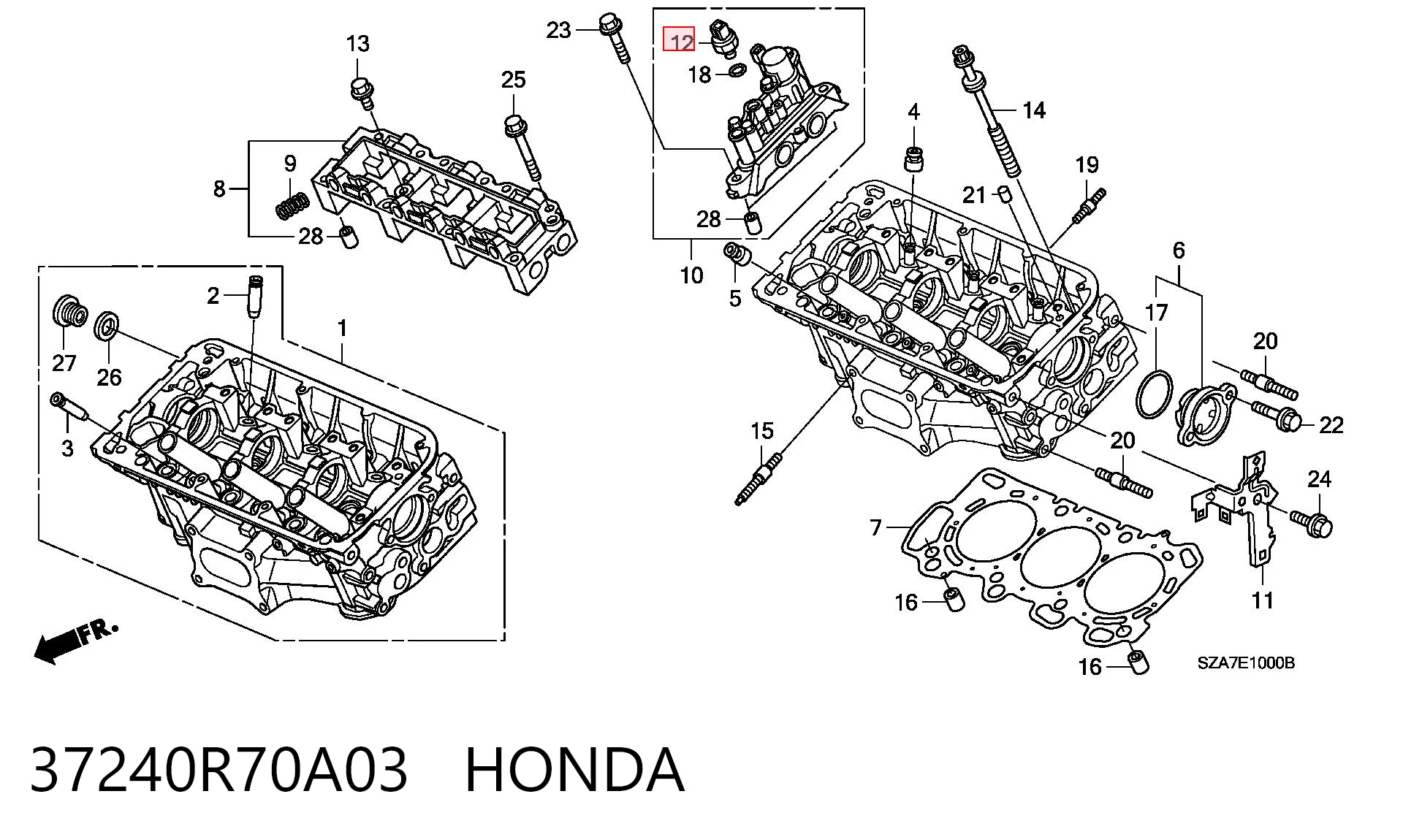 37240R70A03 Honda Czujnik ciśnienia oleju