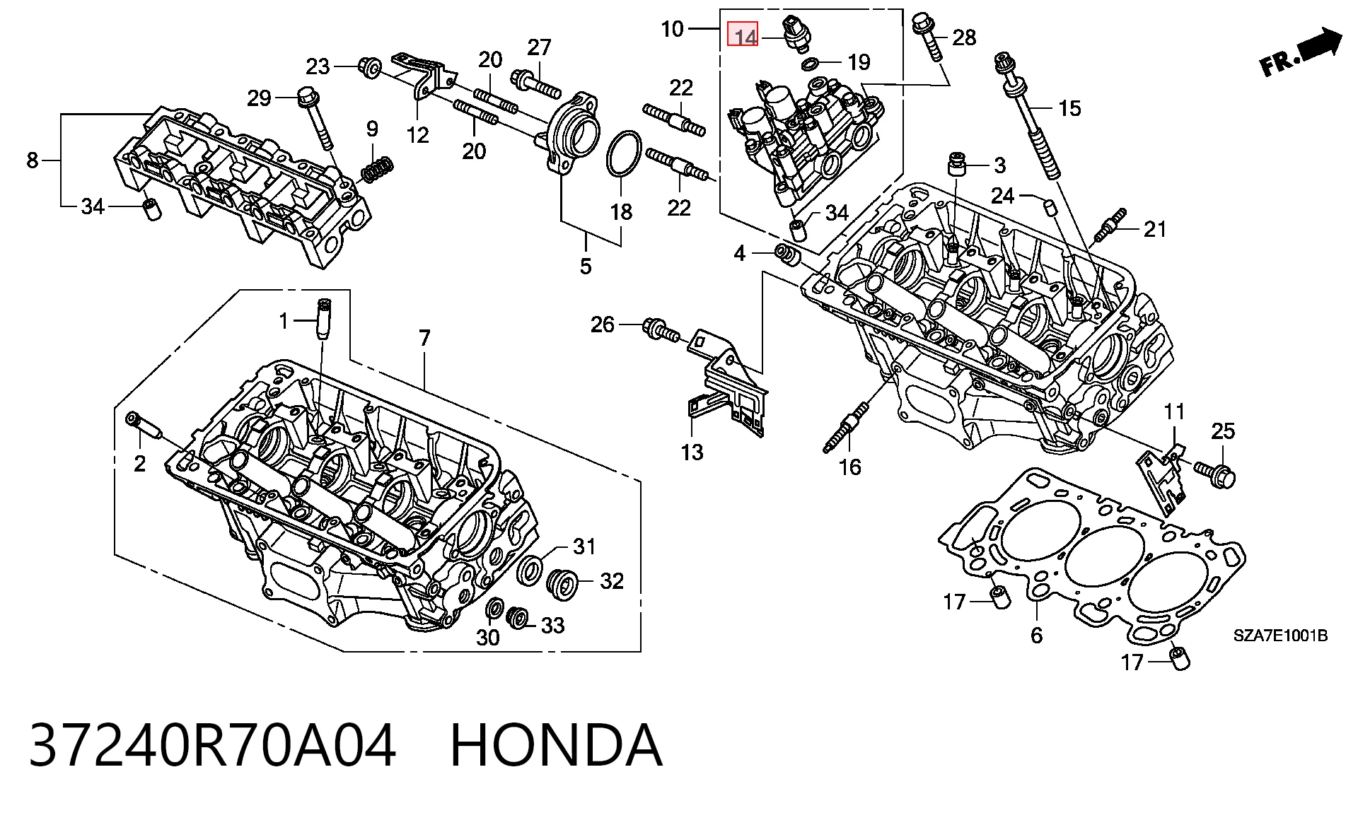Czujnik ciśnienia oleju do Honda Pilot II 