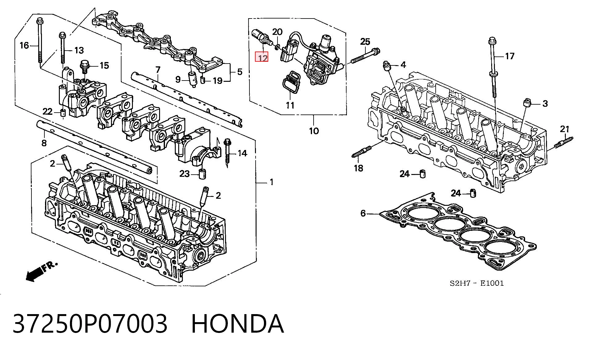 37250P07003 Honda Czujnik ciśnienia oleju