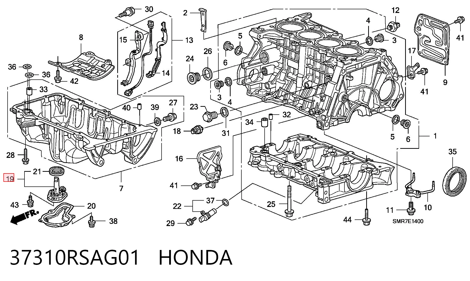 37310RSAG01 Honda Czujnik poziomu oleju silnikowego