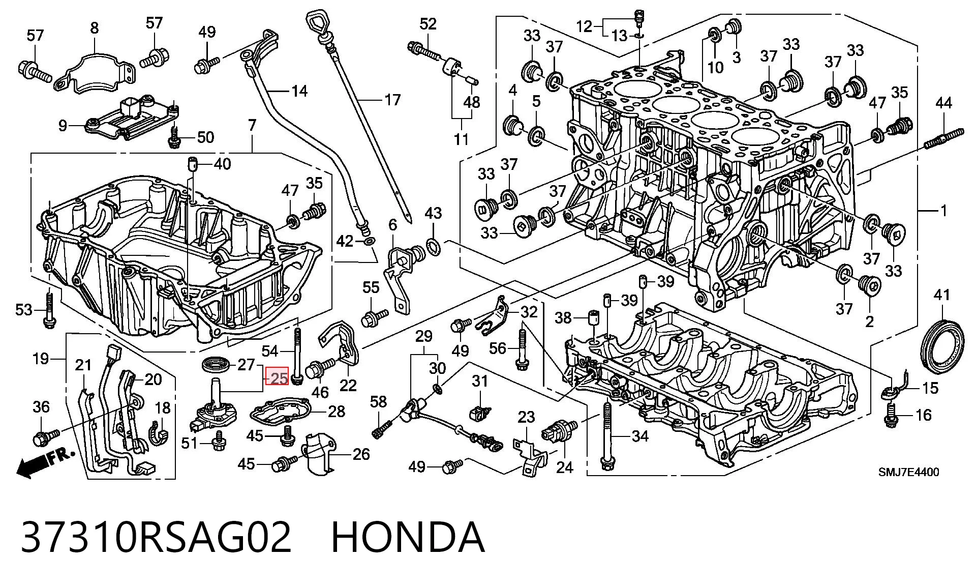 37310RSAG02 Honda Czujnik poziomu oleju silnikowego