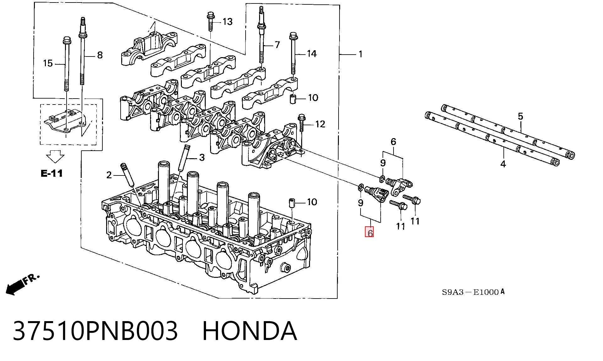 37510PNB003 Honda Czujnik położenia wałka rozrządu