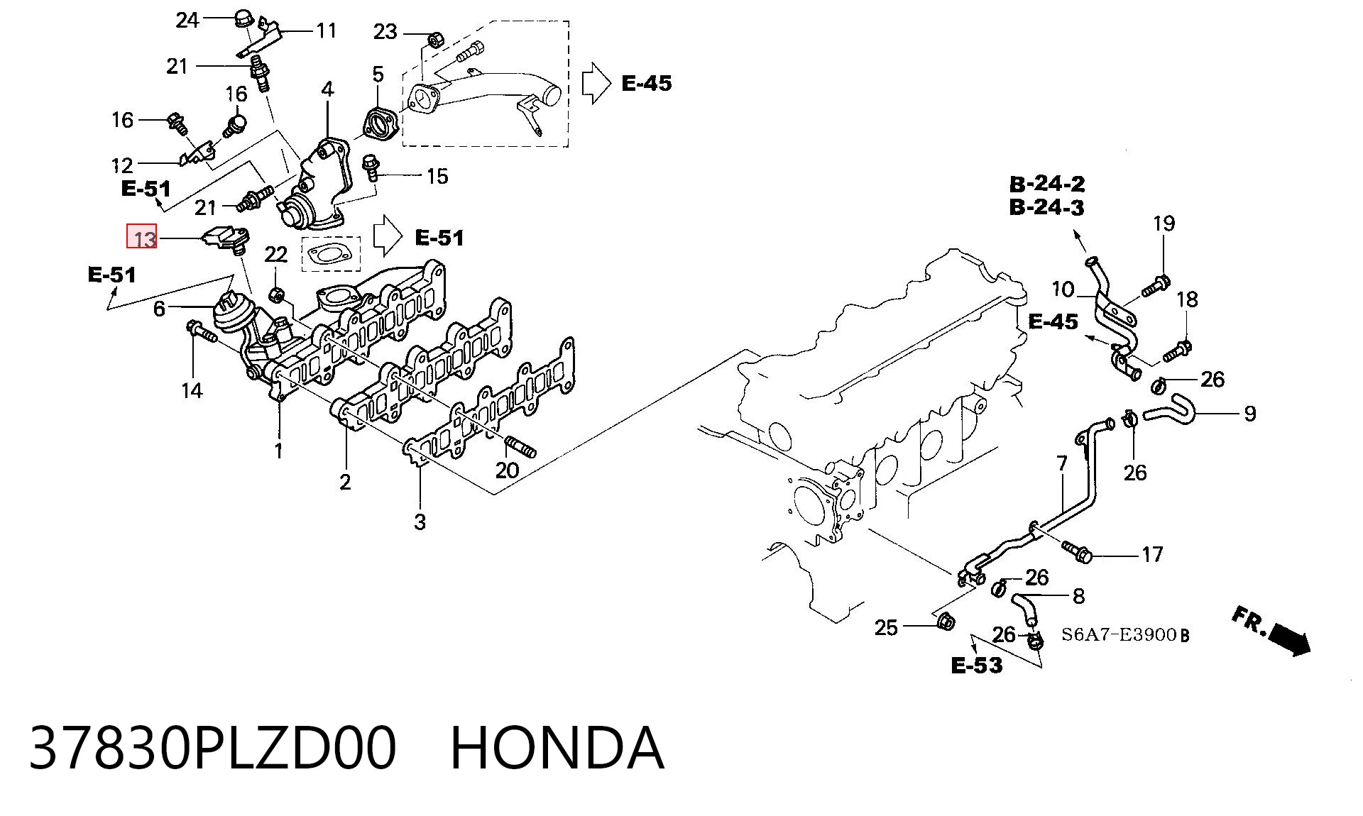 37830PLZD00 Honda