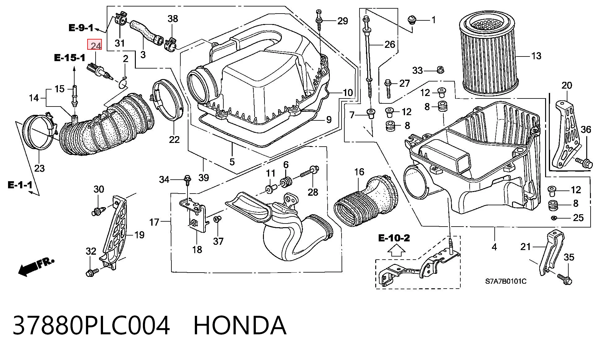 Czujnik temperatury powietrza wlotowego Honda Civic VII hatchback (EU, EP, EV) (2000 - 2006) cena, od 12,46 USD
