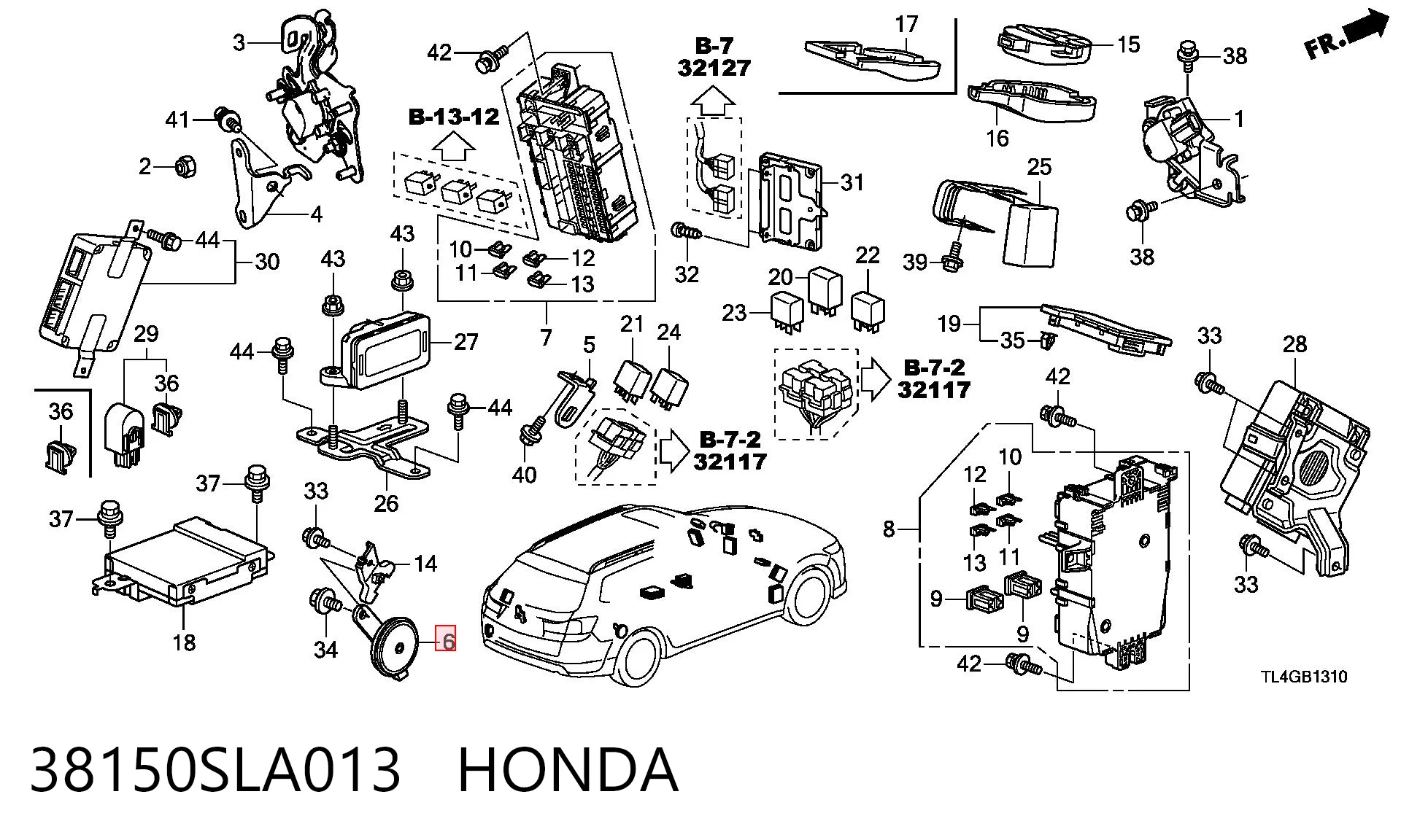 Sygnał dźwiękowy (klakson) do Honda Civic VIII FD, FA