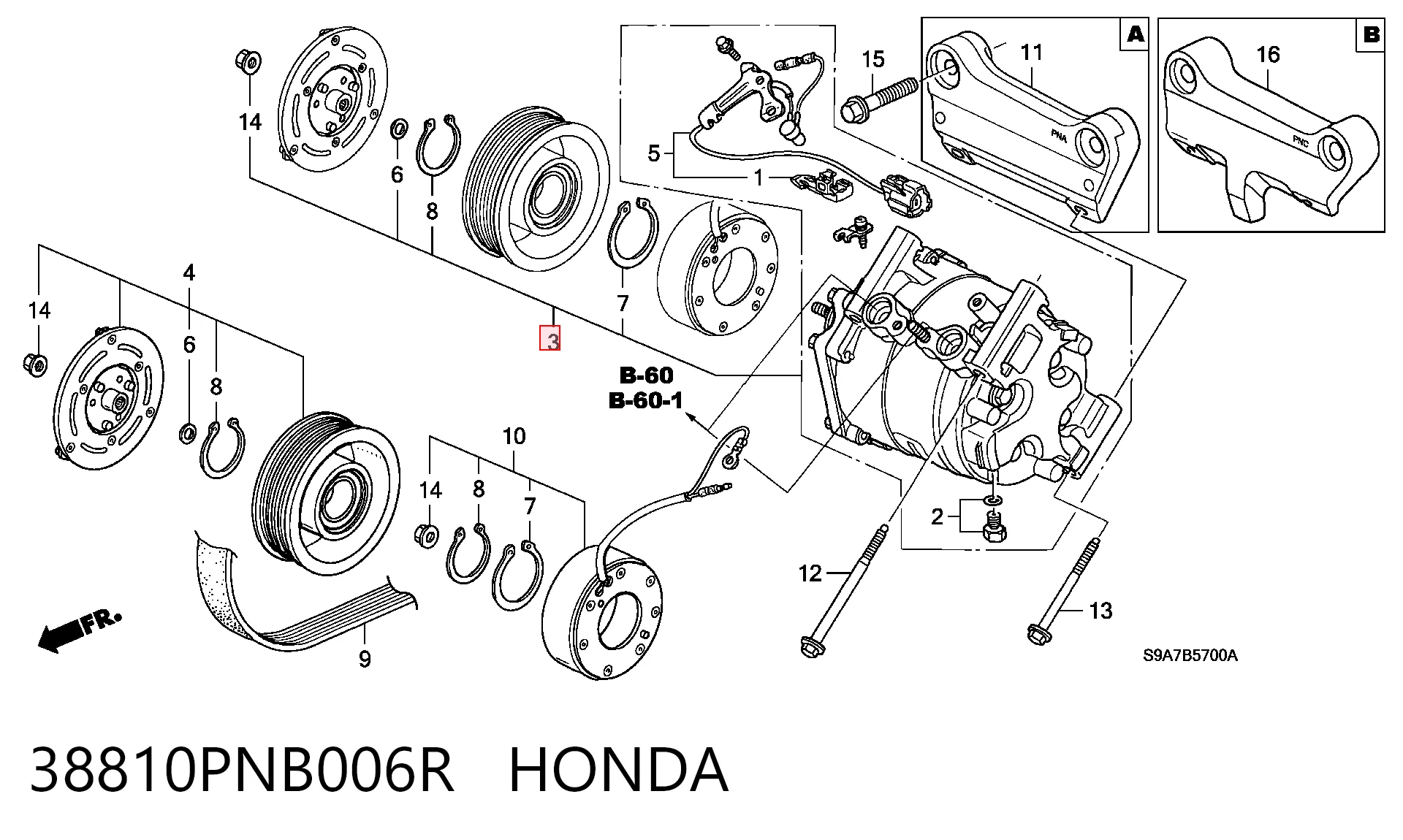 38810PNB006R Honda
