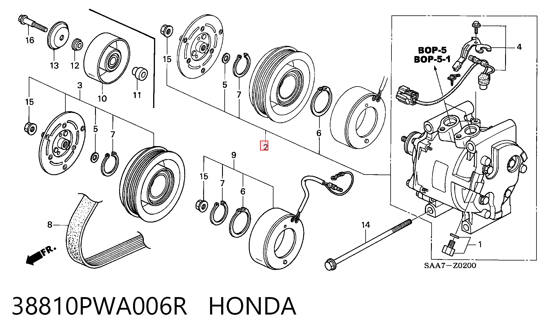 38810PWA006R Honda