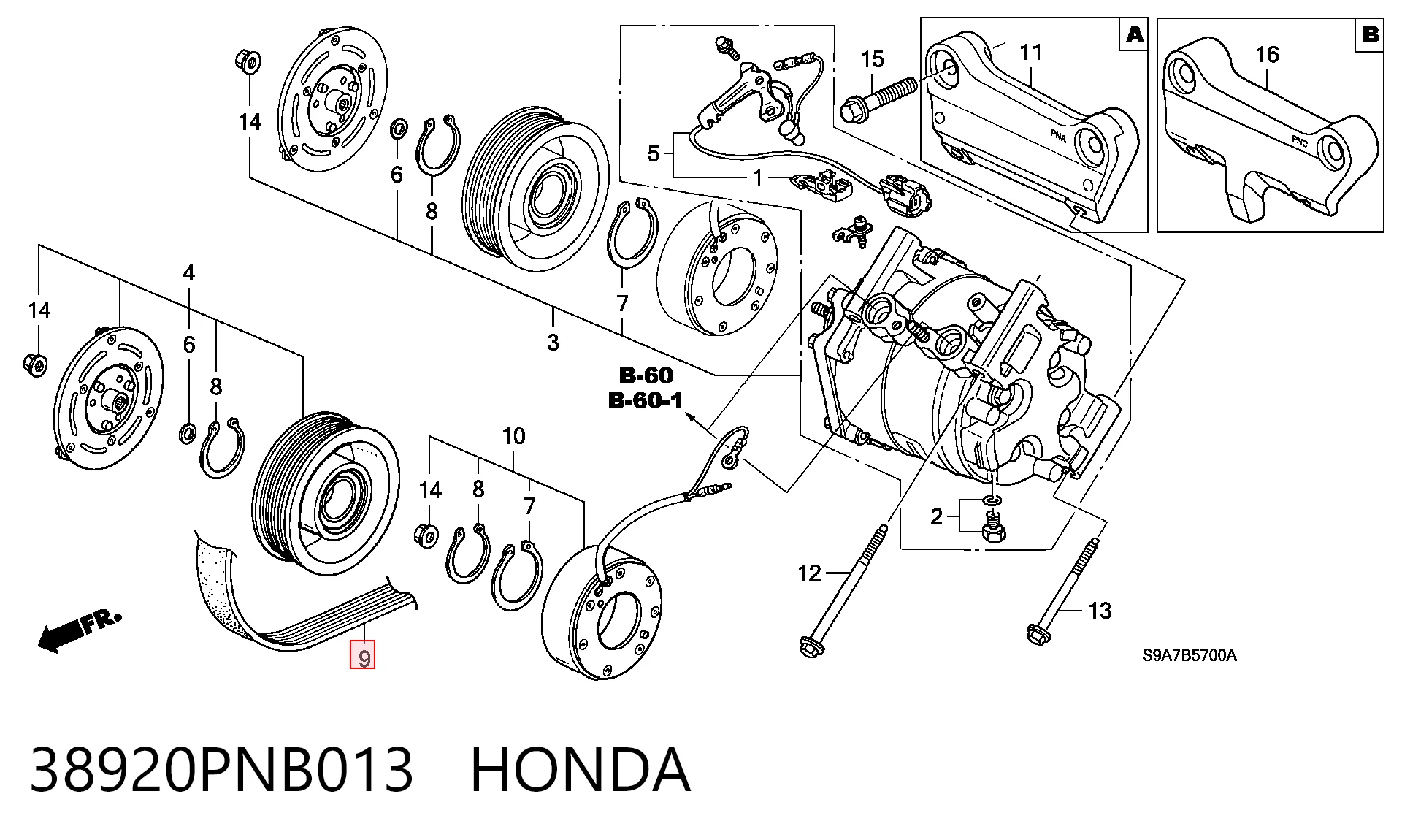 38920PNB013 Honda