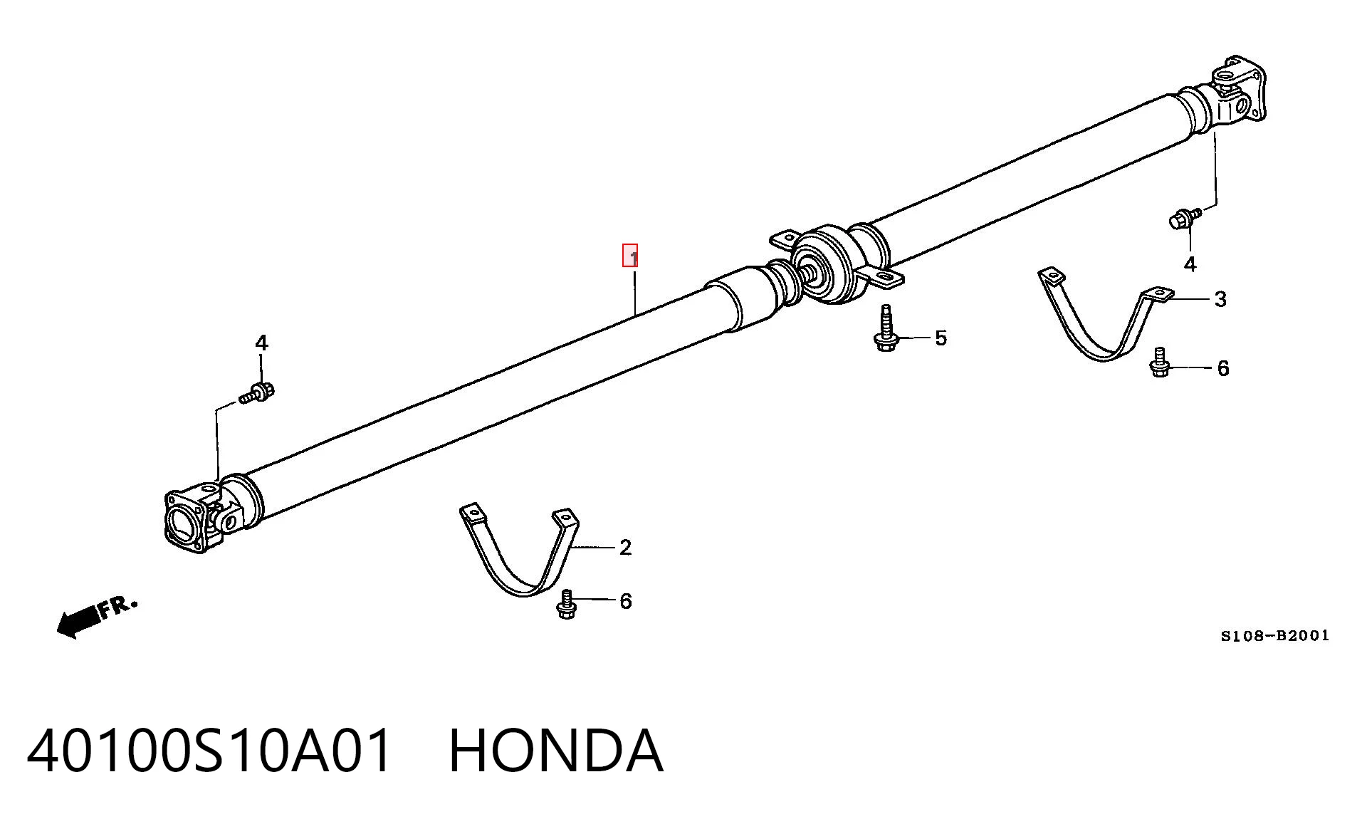 40100S10A01 Honda Wał Cardana tylny, kompletny