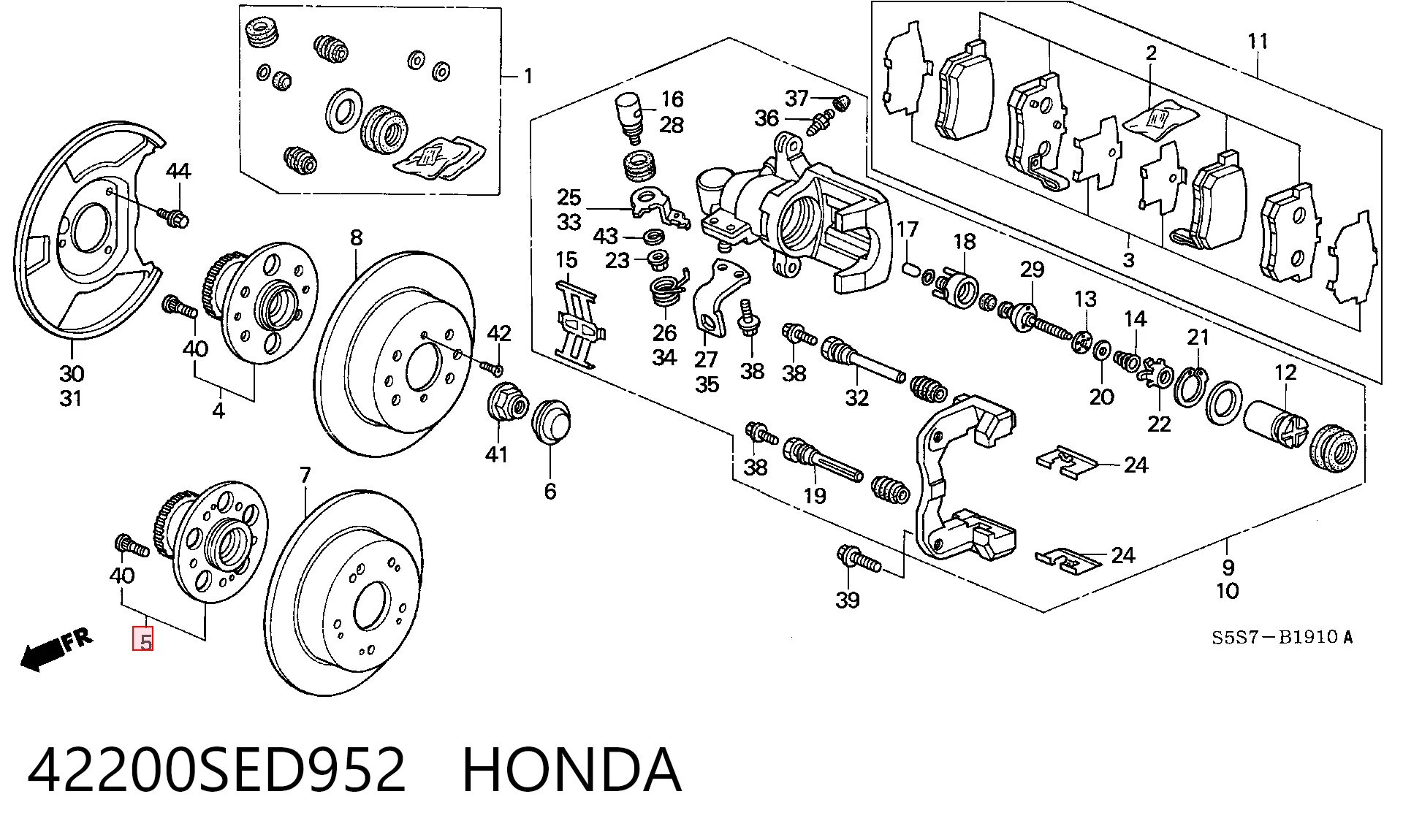 42200SED952 Honda
