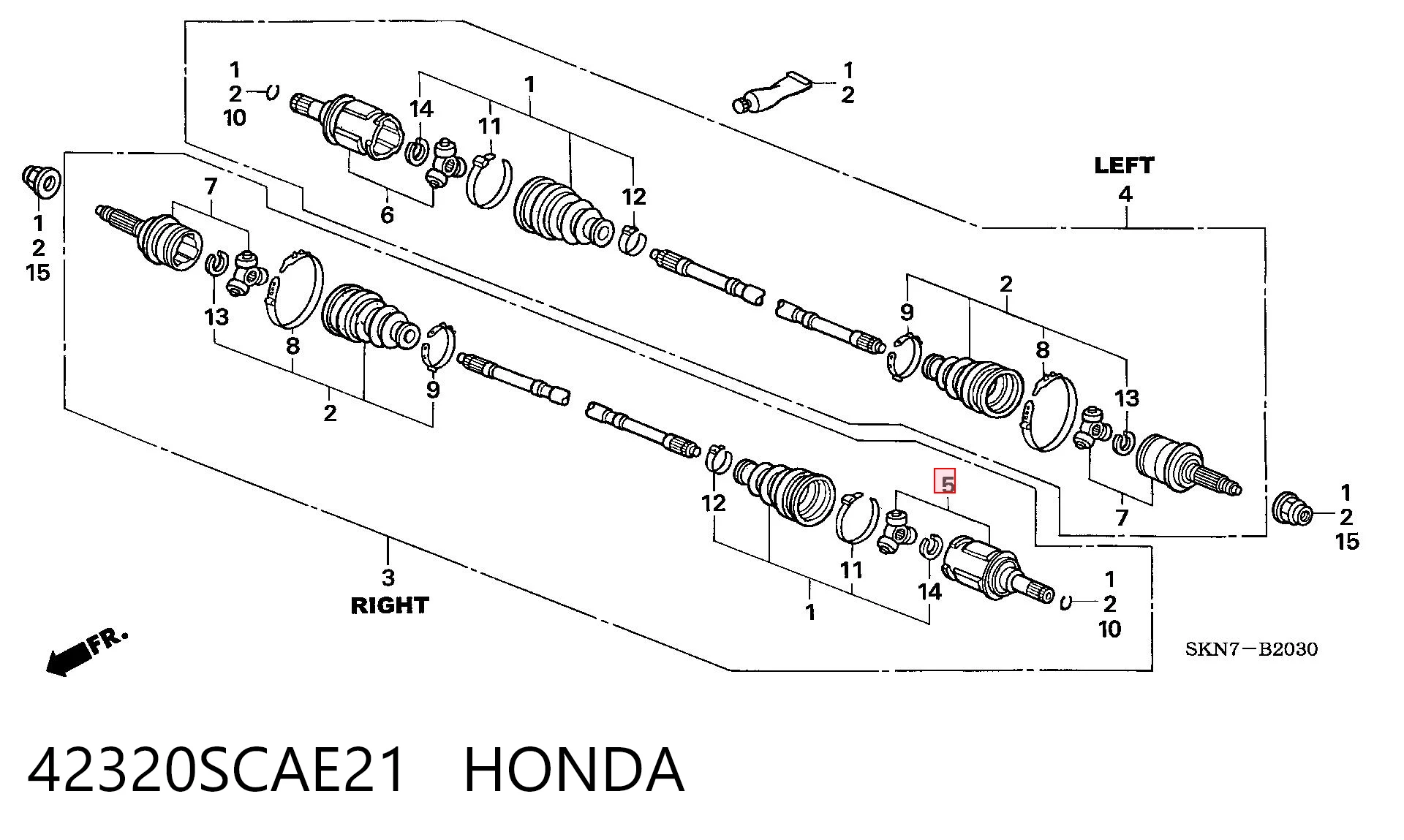 Do koszyka Osłona przegubu homokinetycznego półosi przedniej wewnętrzna Honda CR-V III RE