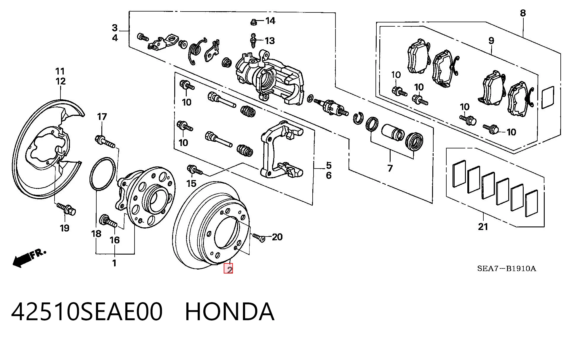 42510SEAE00 Honda